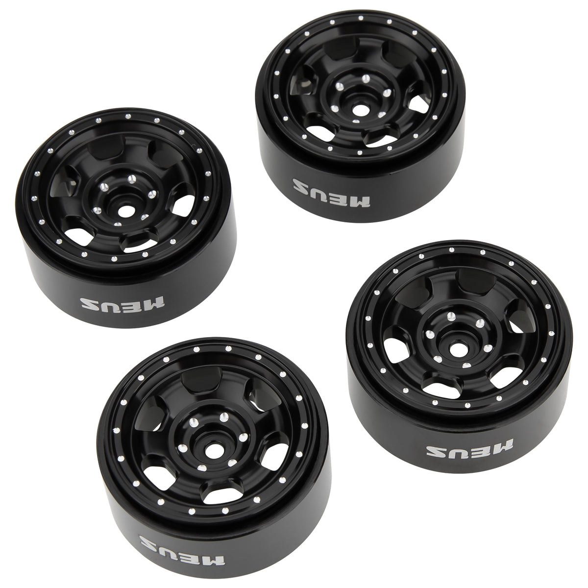 Black MW1302 1.3-Inch Beadlock Wheels