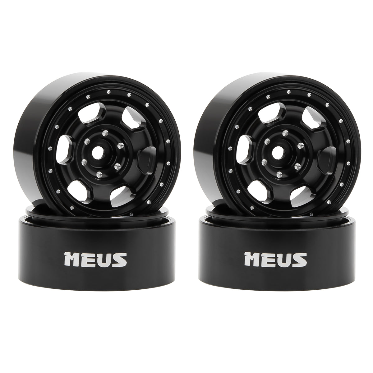 Black MW1302 1.3-Inch Beadlock Wheels