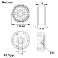 Black MW1302 1.3-Inch Beadlock Wheels Size
