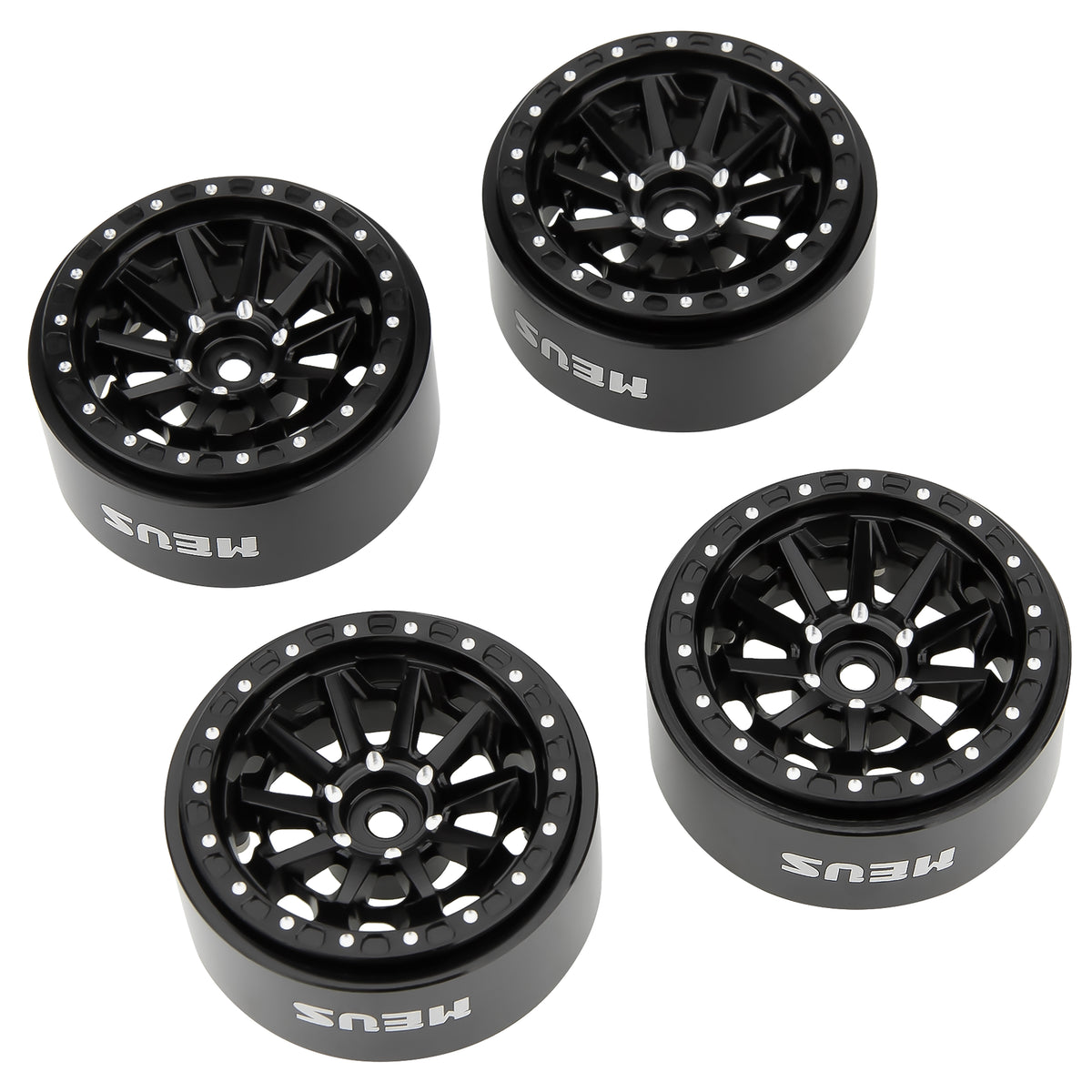 Black MW1304 1.3-Inch Beadlock Wheels