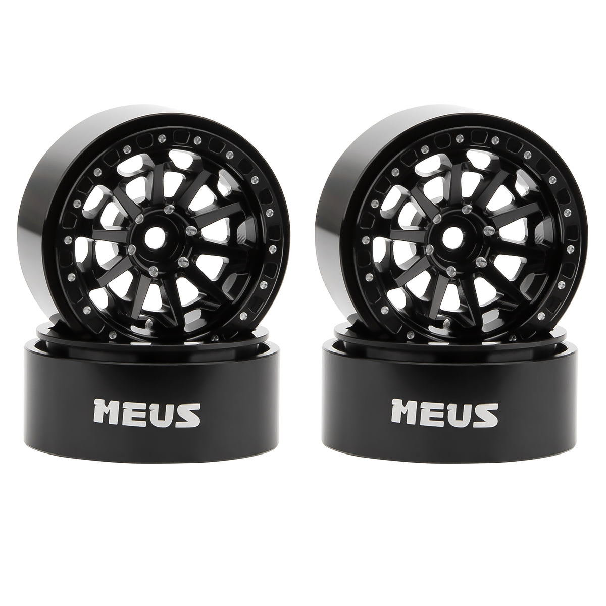 Black MW1304 1.3-Inch Beadlock Wheels