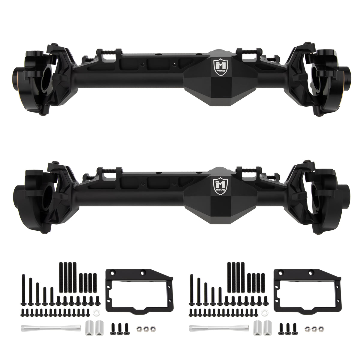 Black Redcat Vertex-6 4WS front axle housings