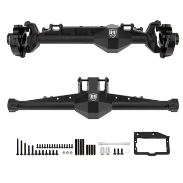 Black Redcat Vertex-6 front rear axle housings