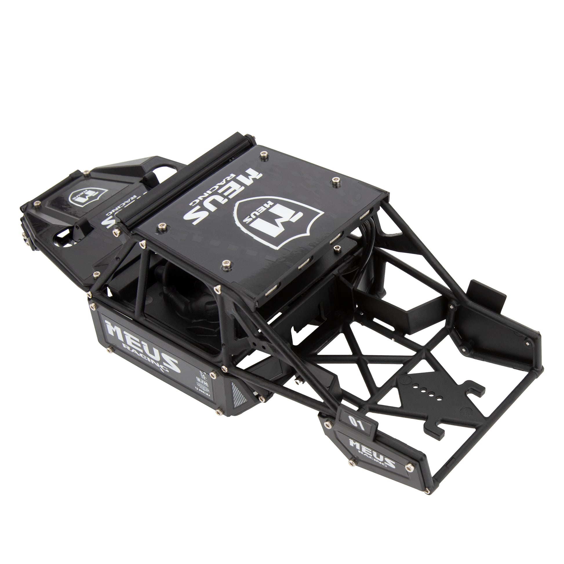 Black SCX24 Mantis Roll Cage Chassis Body Shell