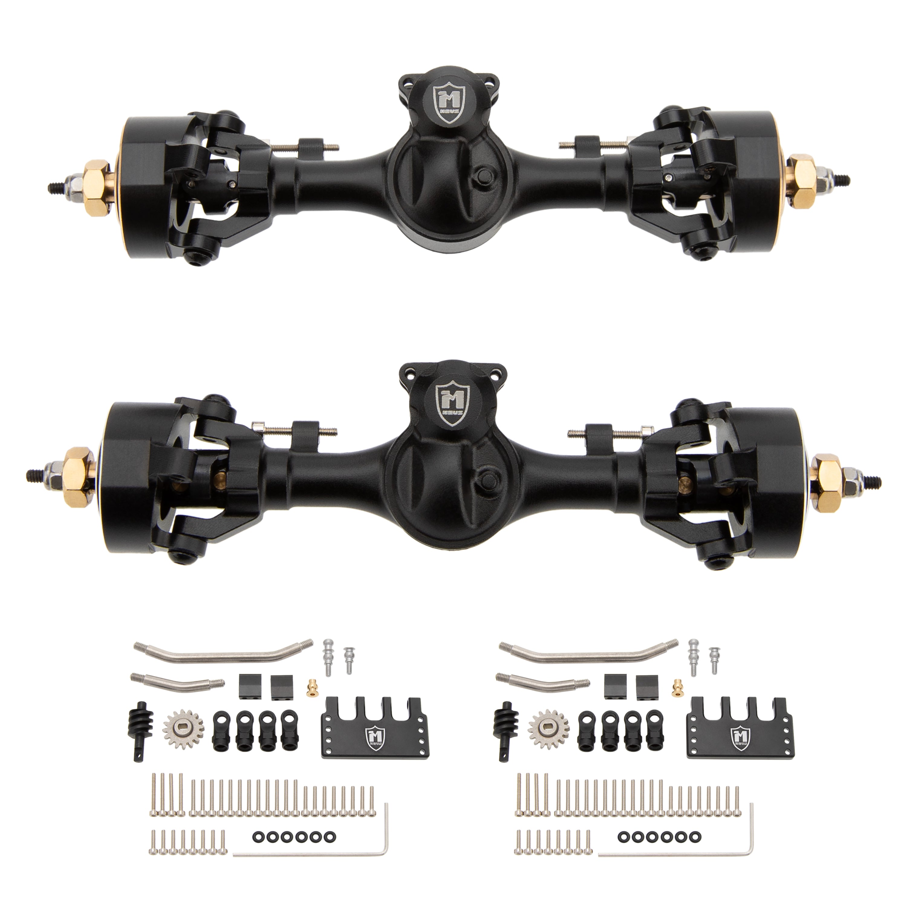 【US Warehouse】MEUS Racing SCX24 Metal V2 Isokinetic Front Rear Axles