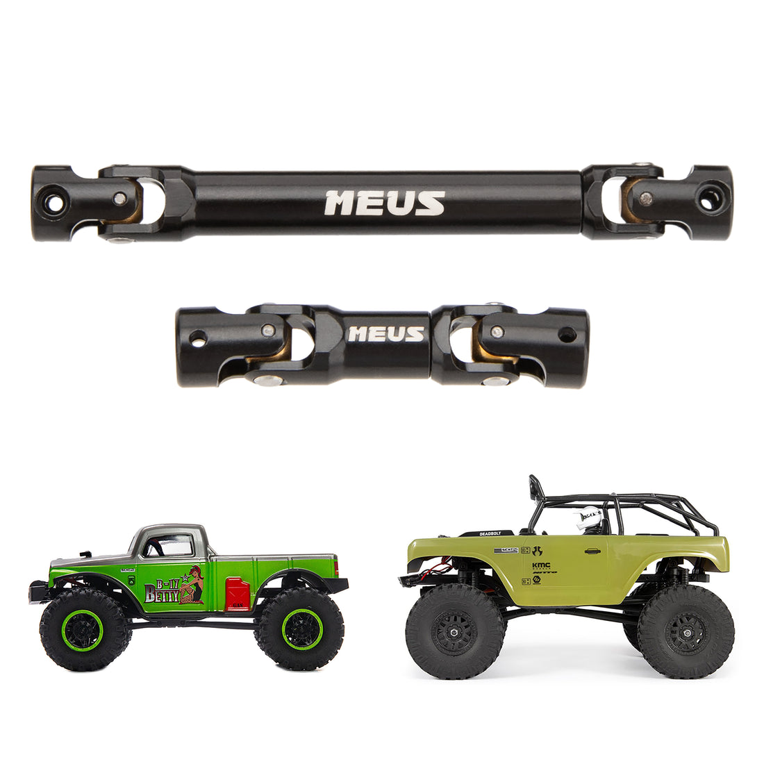 Black SCX24 Stainless Steel Drive Shaft 