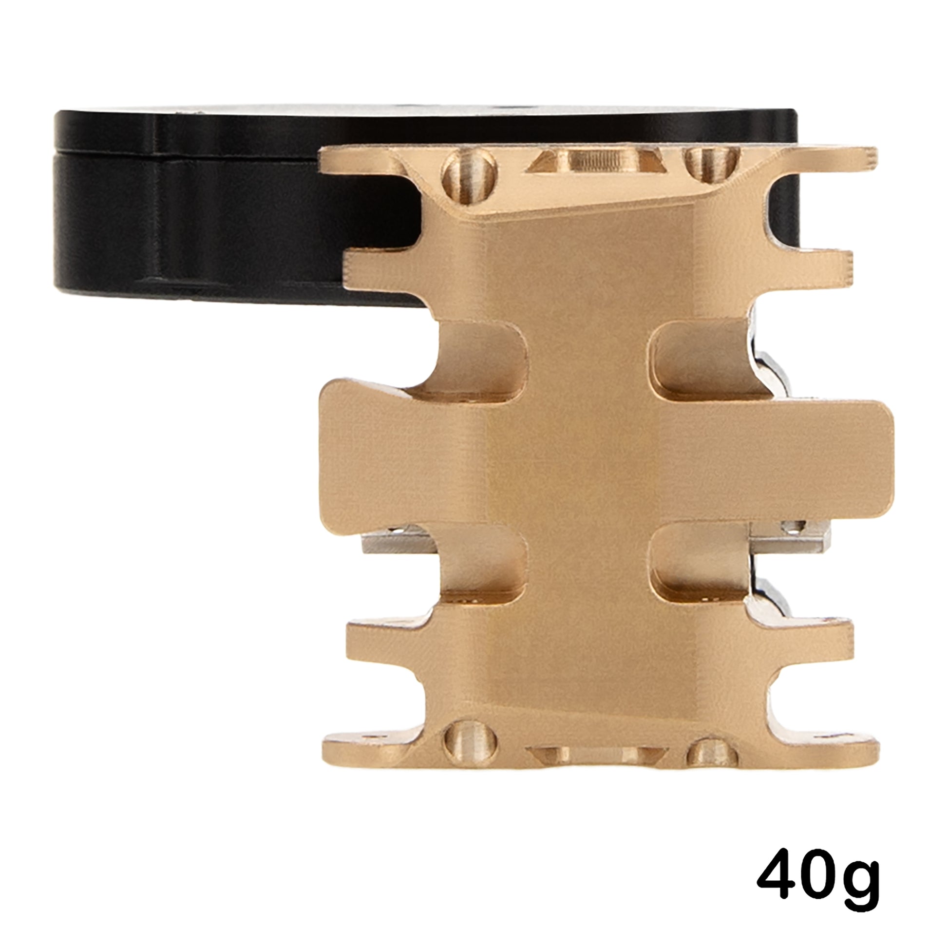 Black SCX30 Assembled Transmission with brass skid plate