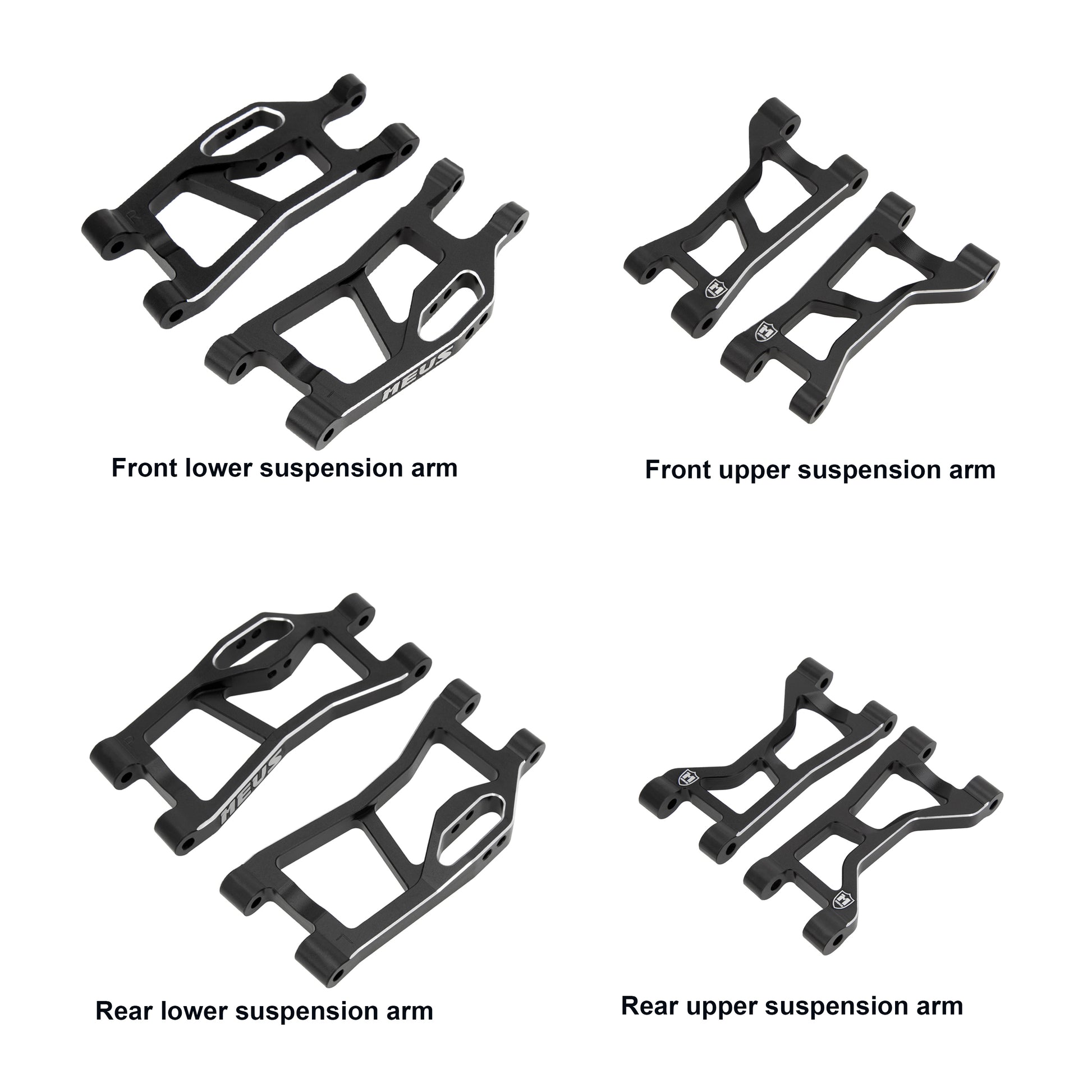 CNC Machined Aluminum Rear Lower Suspension Arms For Traxxas 1/10 Bandit - Blue Anodized