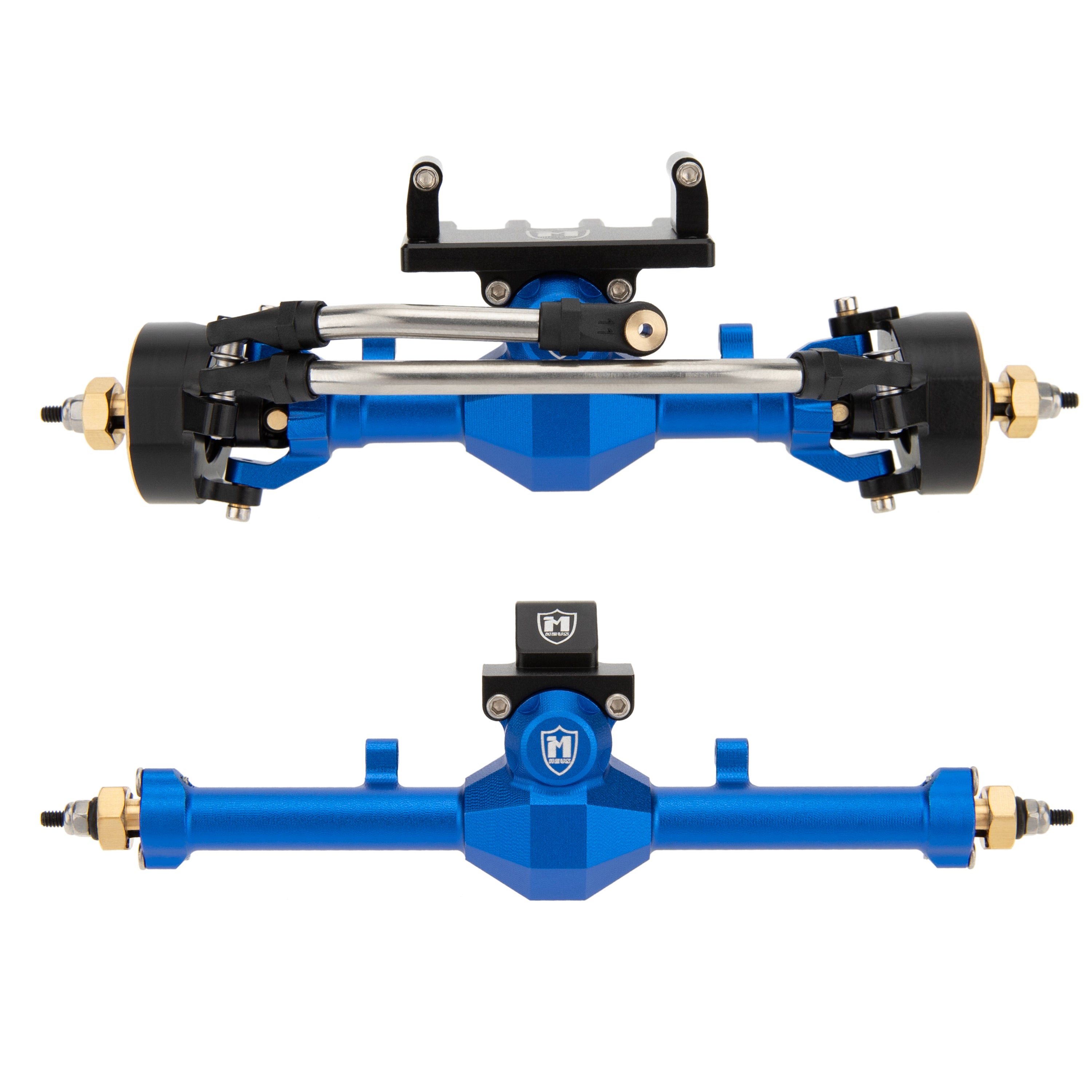 MEUS Racing SCX24 Metal V1 Isokinetic Front and Rear Axles with 3-Sect