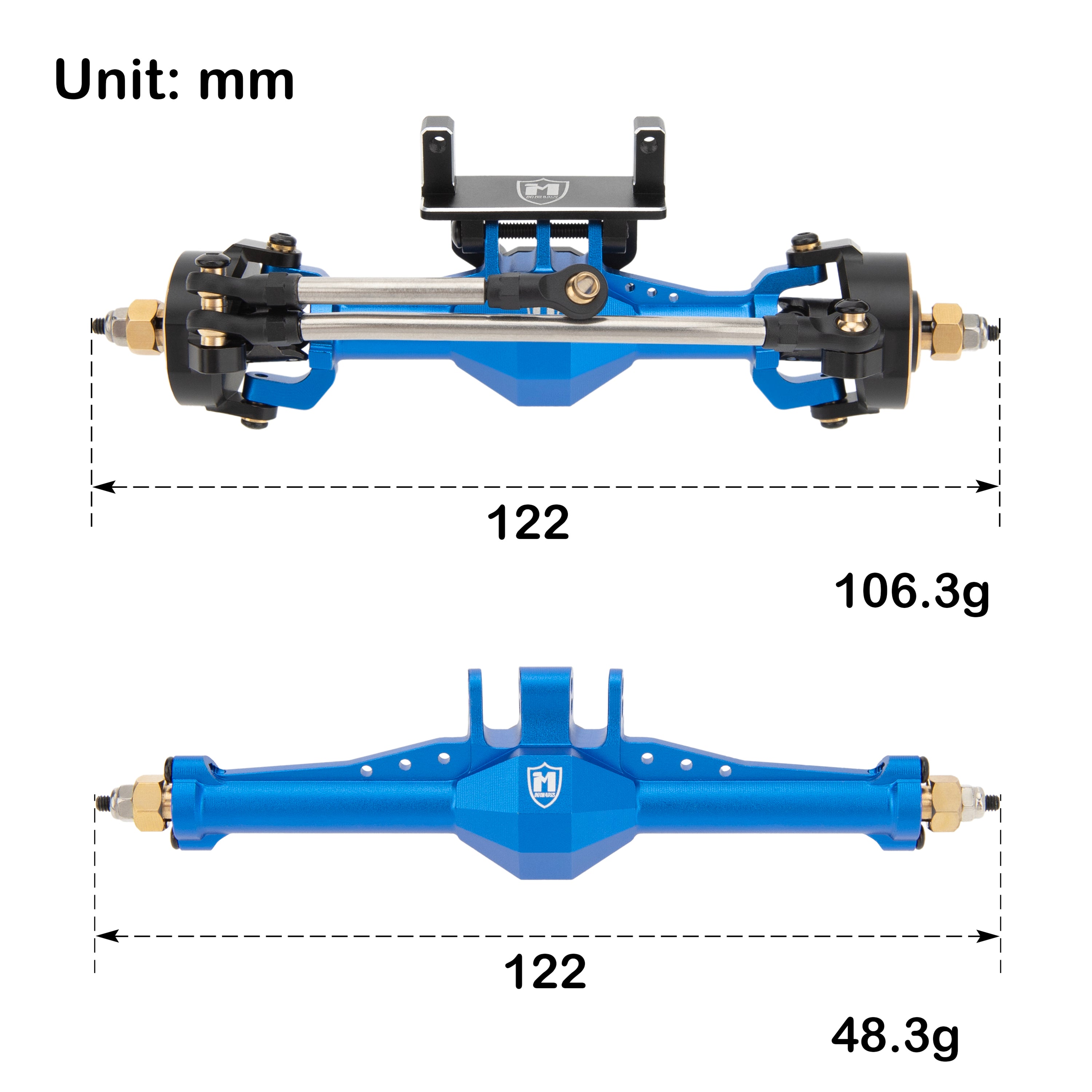 MEUS Racing TRX4M Metal Isokinetic Front and Rear Axles for 1/18 TRX4M
