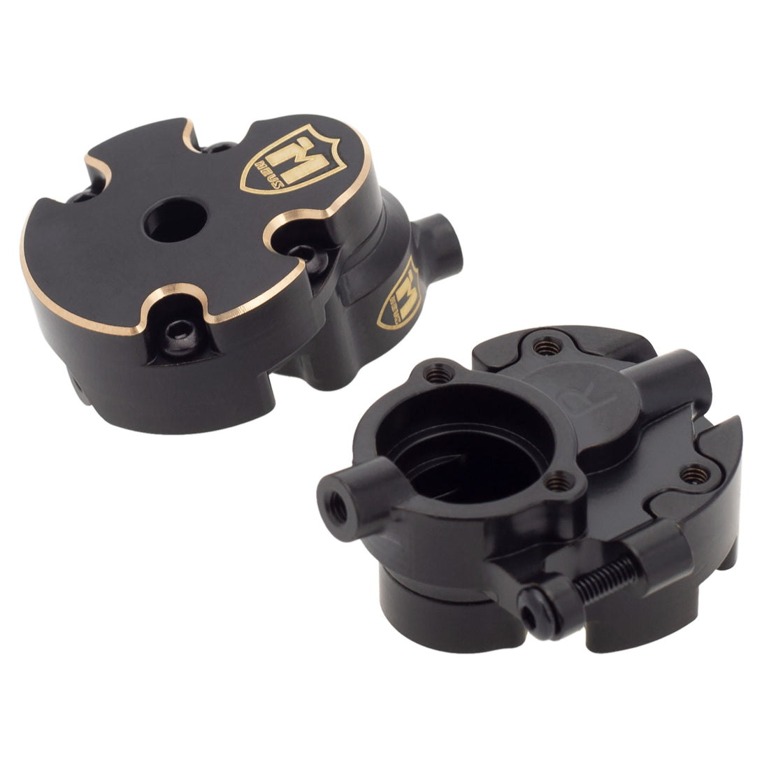 Copertura Portale INJORA Per RC Crawler - Ottone, Rivestimento Nero Copertura Portale INJORA Per RC Crawler - Ottone, Rivestimento Nero