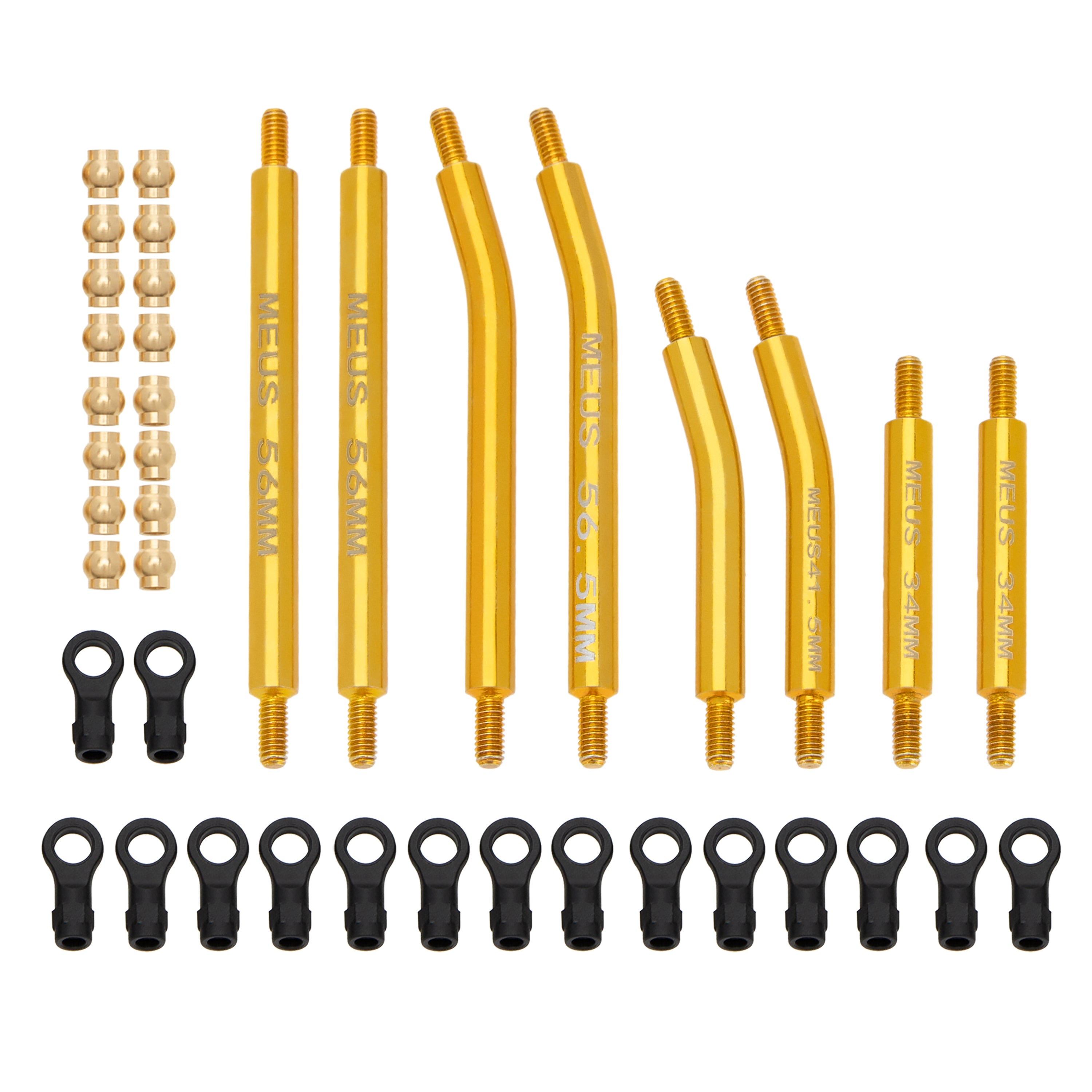 CrazyHobby Brass High Clearance Links For TRX4M Bronco/Defender - Black Gold Upgrade