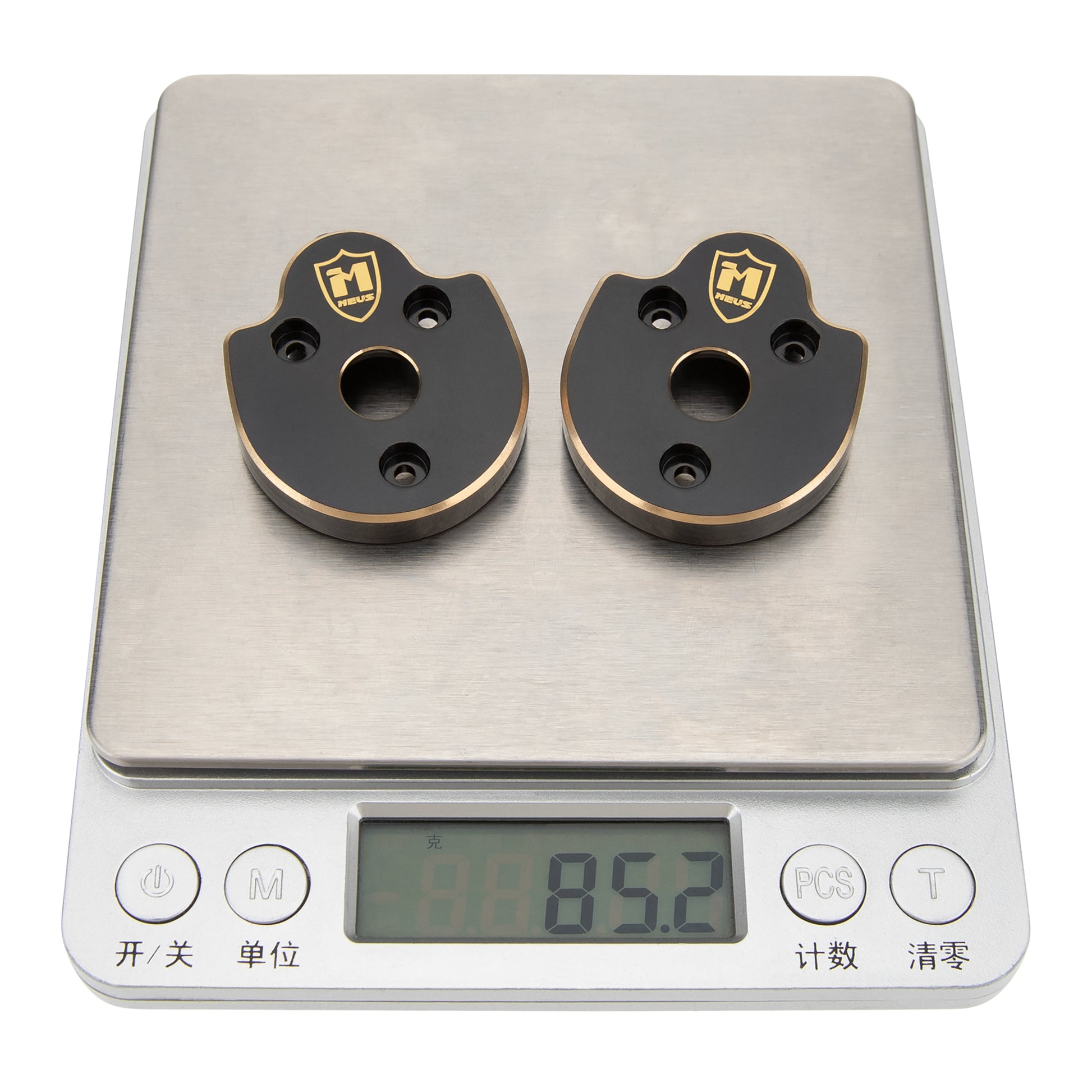 Brass rear portal covers for SCX10 Nylon Portal Axle