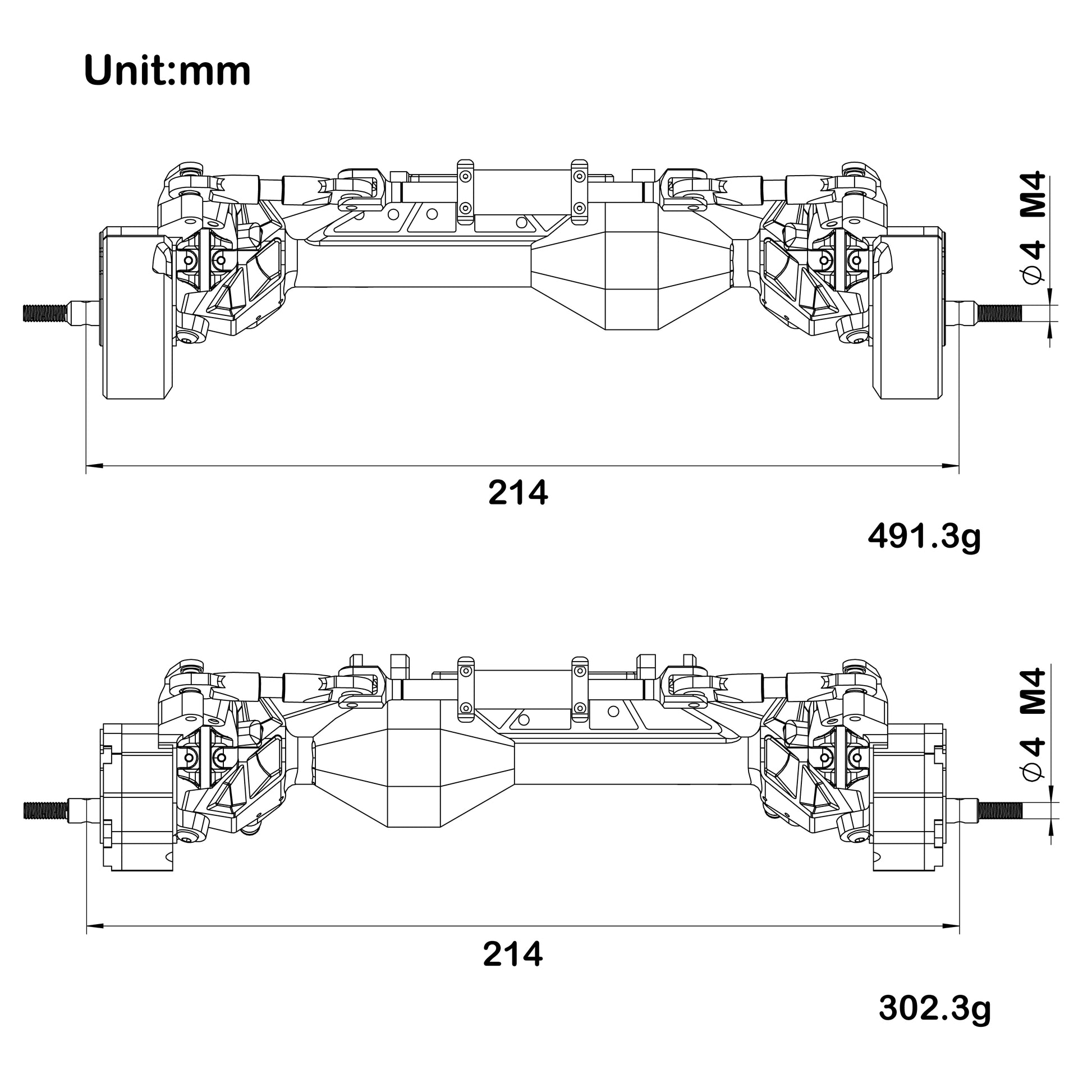 CHEAT CODE V2 Capra 1.9 Isokinetic 4WS axle size