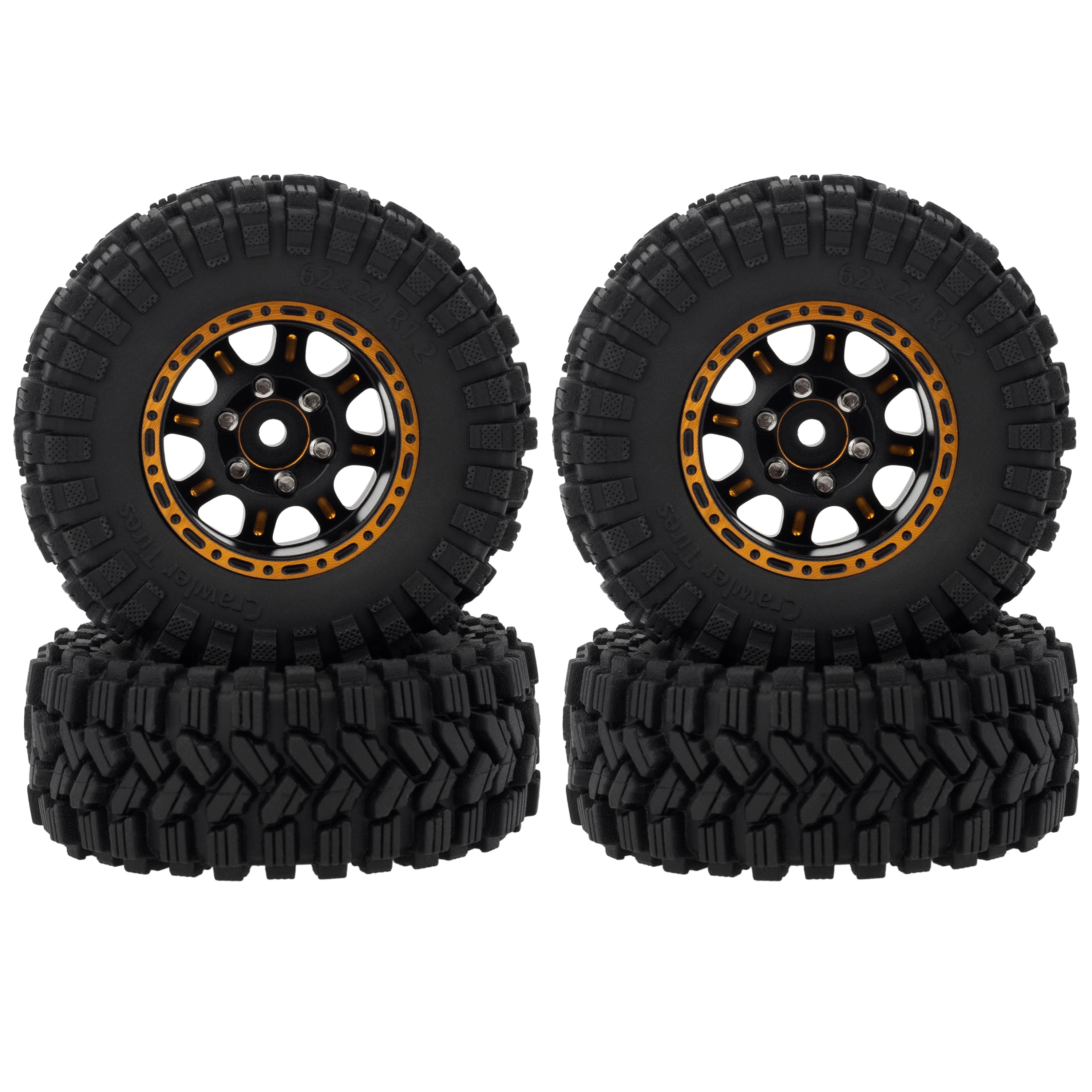 MEUS Racing 1.2-inch Beadlock Wheels Brass Rim+ Aluminum 1.0(plus) Tir