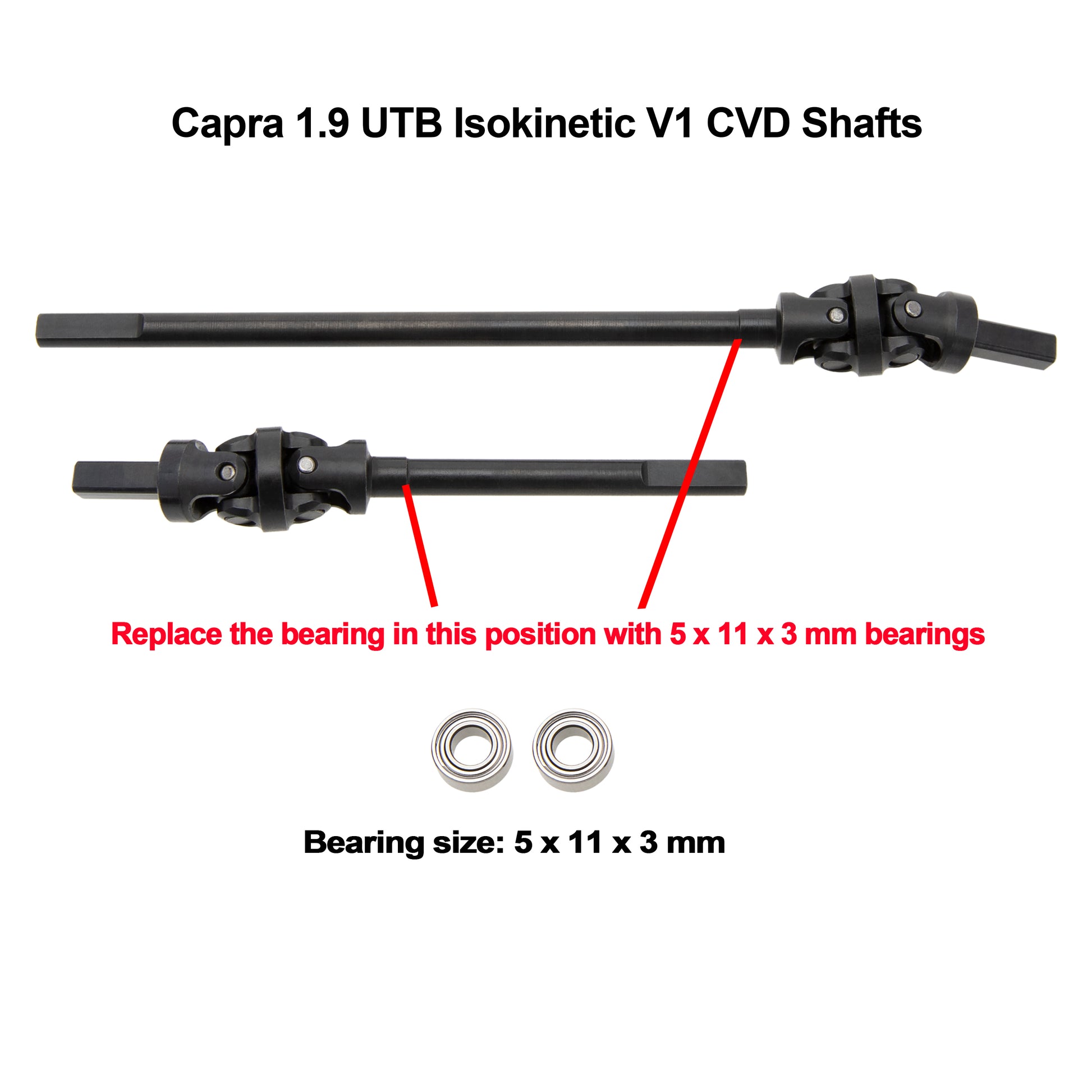 Capra 1.9 UTB Isokinetic Portal axle V1 CVD Shafts