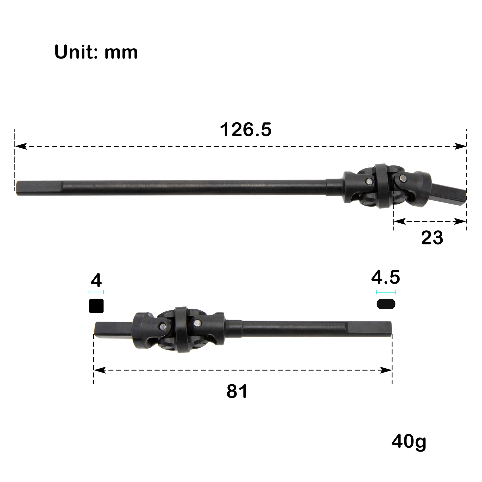 MEUS Capra 1.9 UTB Isokinetic 3-Section V1 CVD Shafts Size