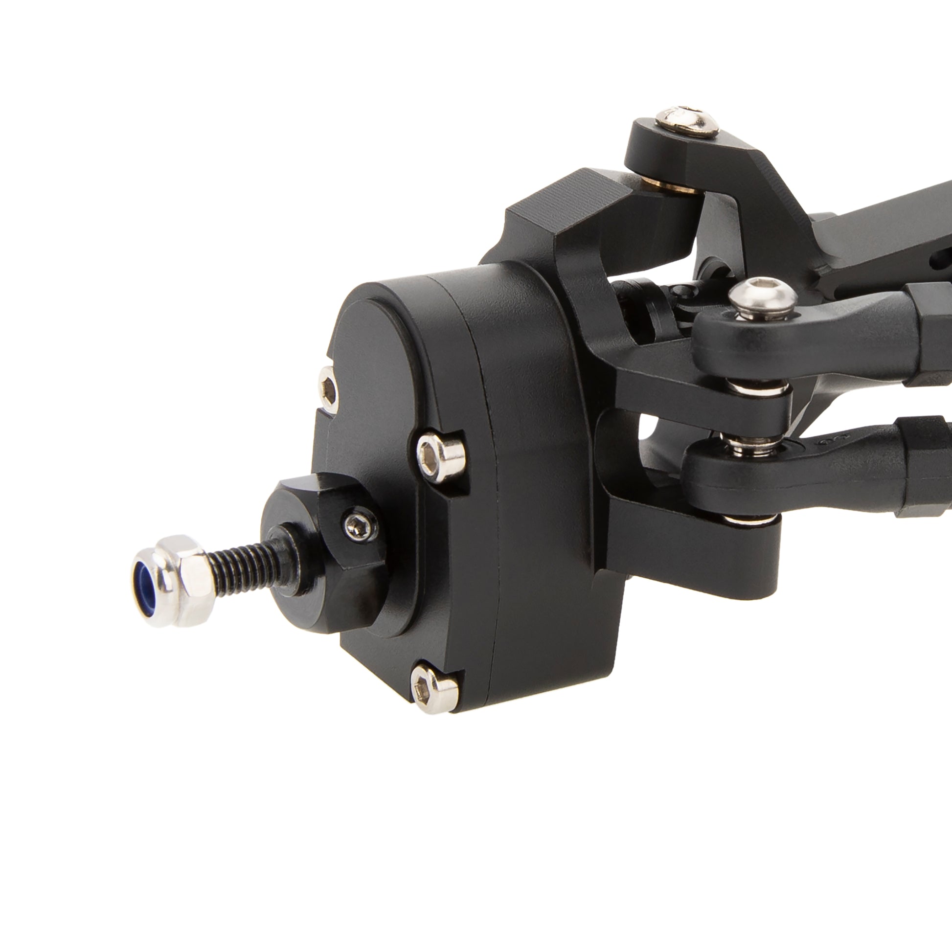 Black Aluminum Capra 1.9 UTB Rear Steering Axle Outer Portal Cover