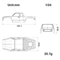 Clear Body Shell Size for SCX24