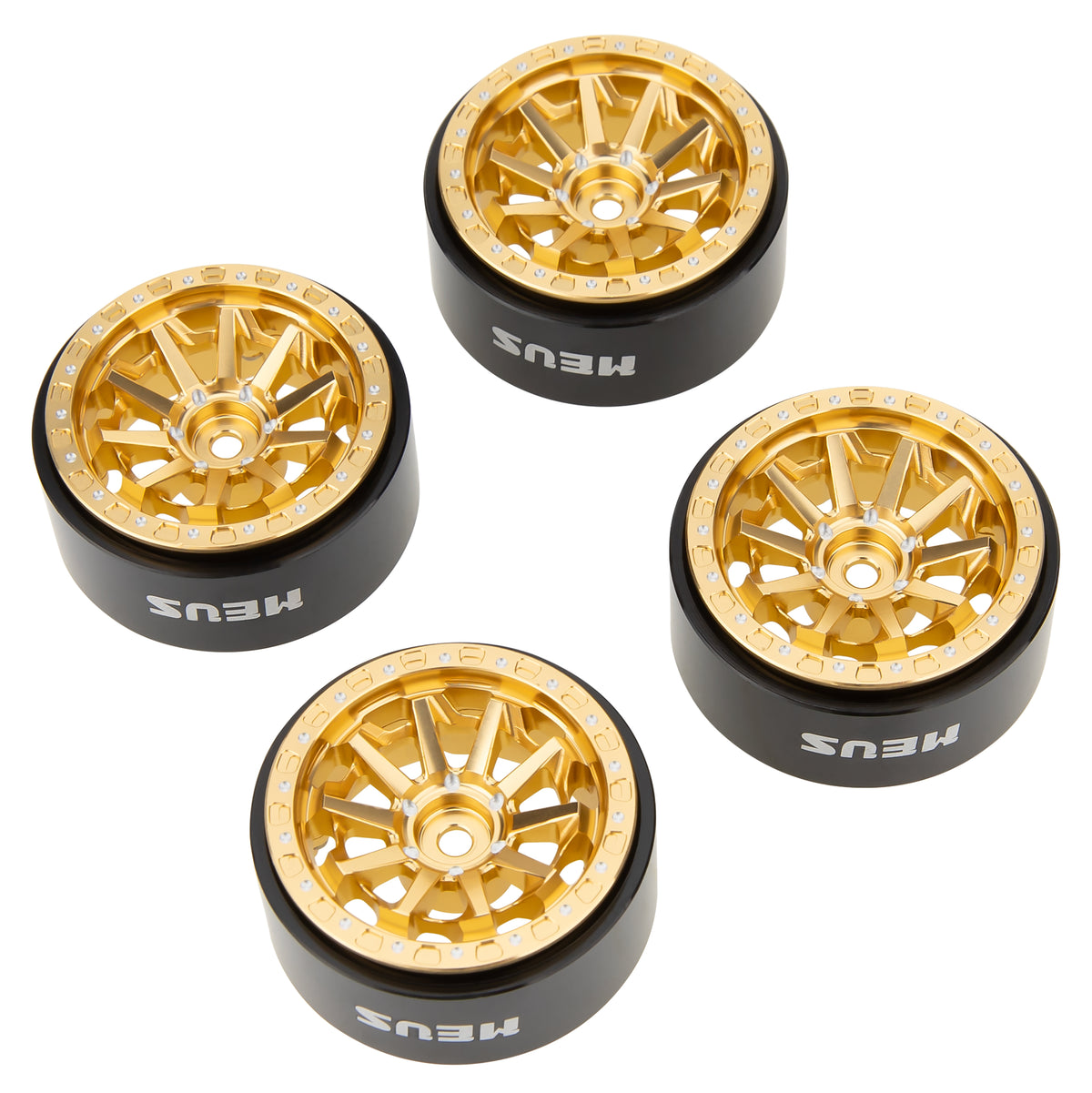 Gold MW1304 1.3-Inch Beadlock Wheels