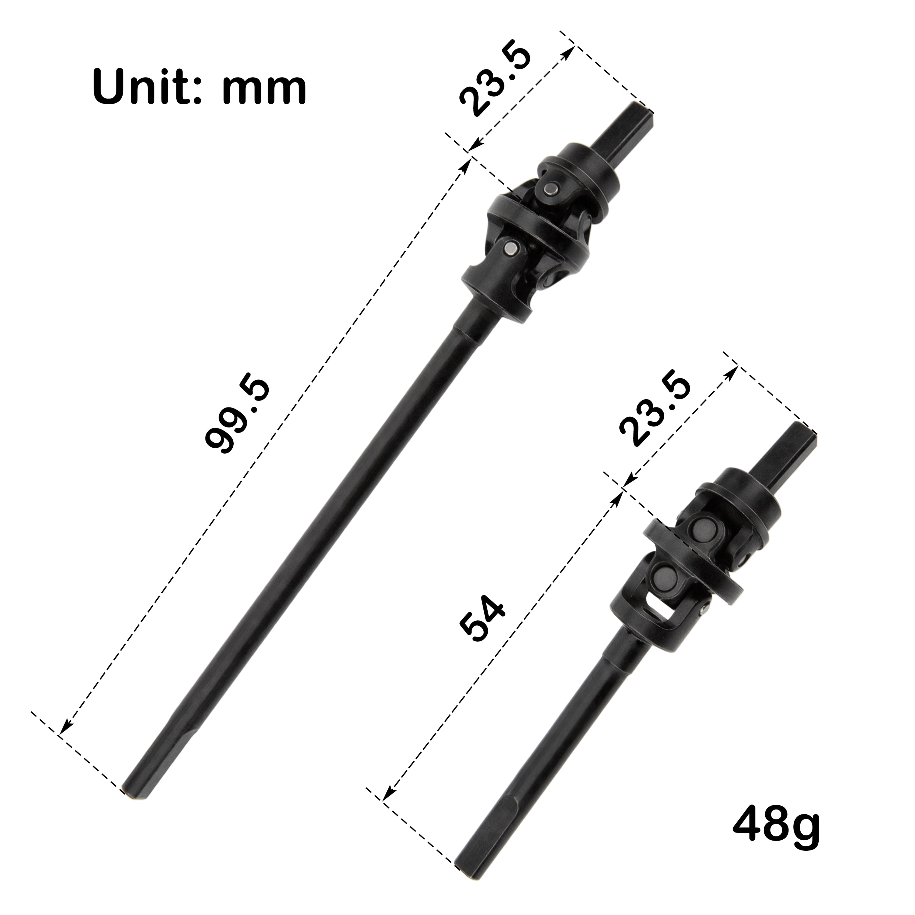 MEUS Racing Isokinetic 3-Section CVD Shafts for MEUS CHEAT CODE Capra