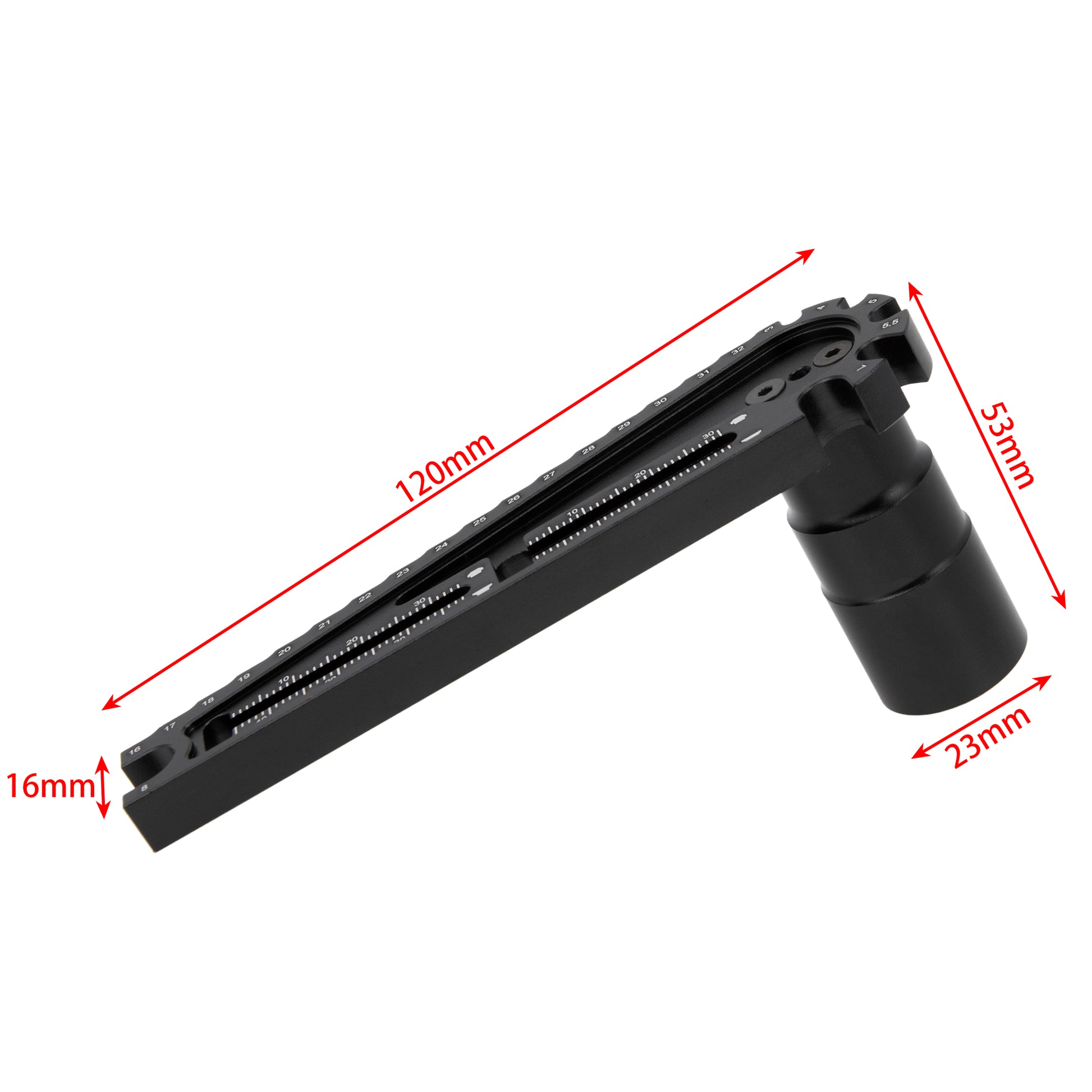 MEUS Racing Ride Height Gauge 16-32mm Chassis Height Adjustment Ruler