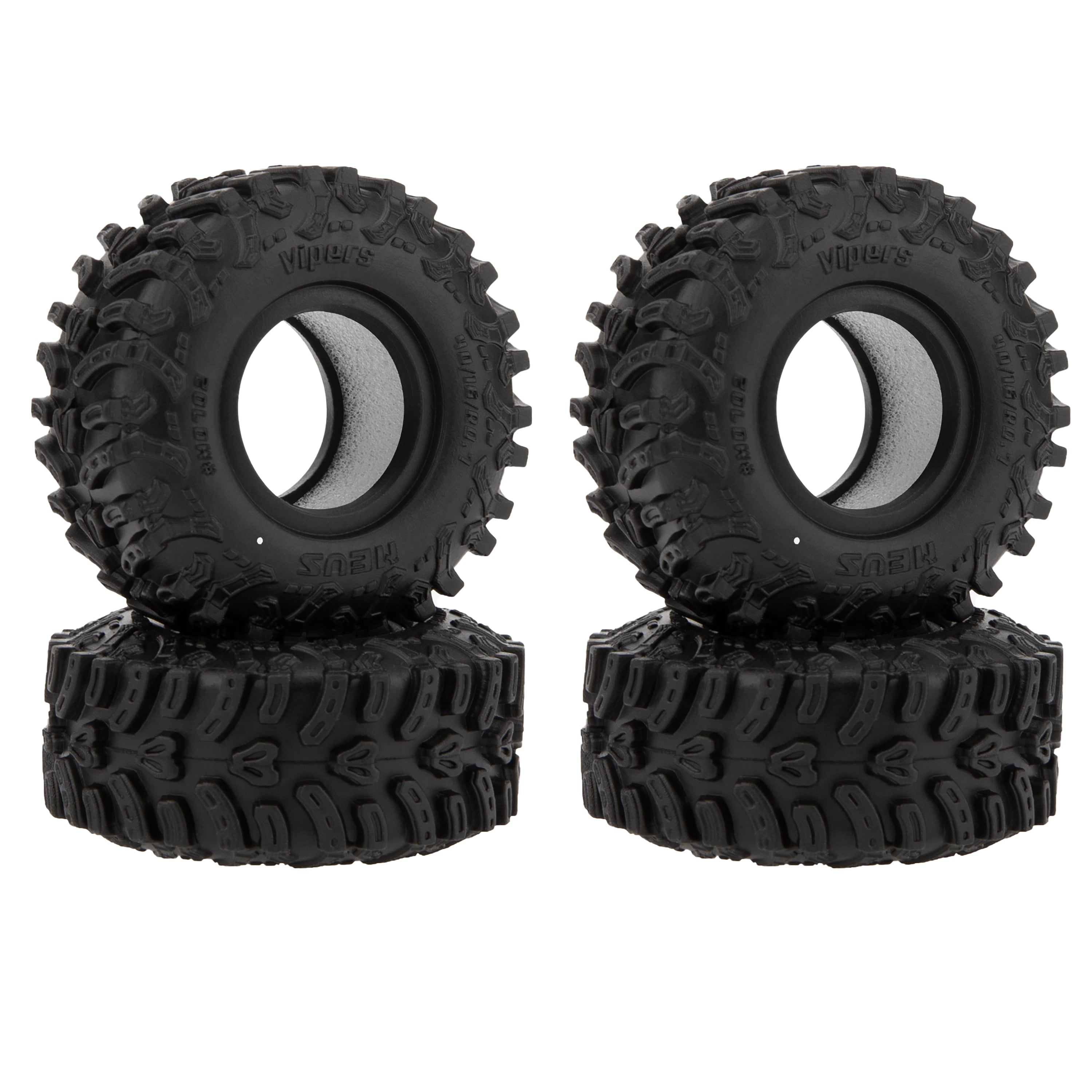 MEUS Racing 0.7-Inch MS6 Super Bouncer Tires for 1/30 SCX30 1/32