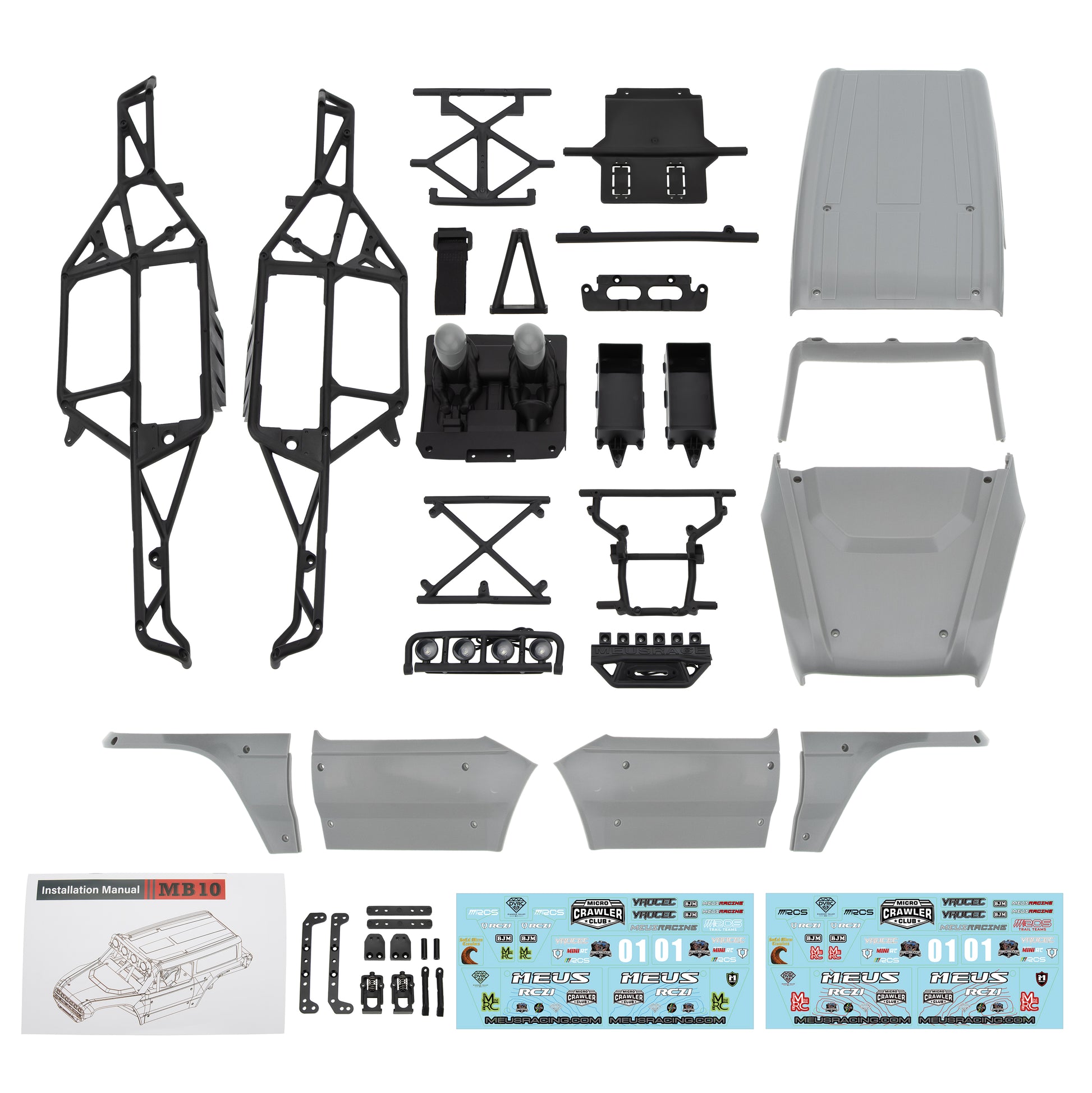 Grey MB10 Body ABS Shell Nylon Frame