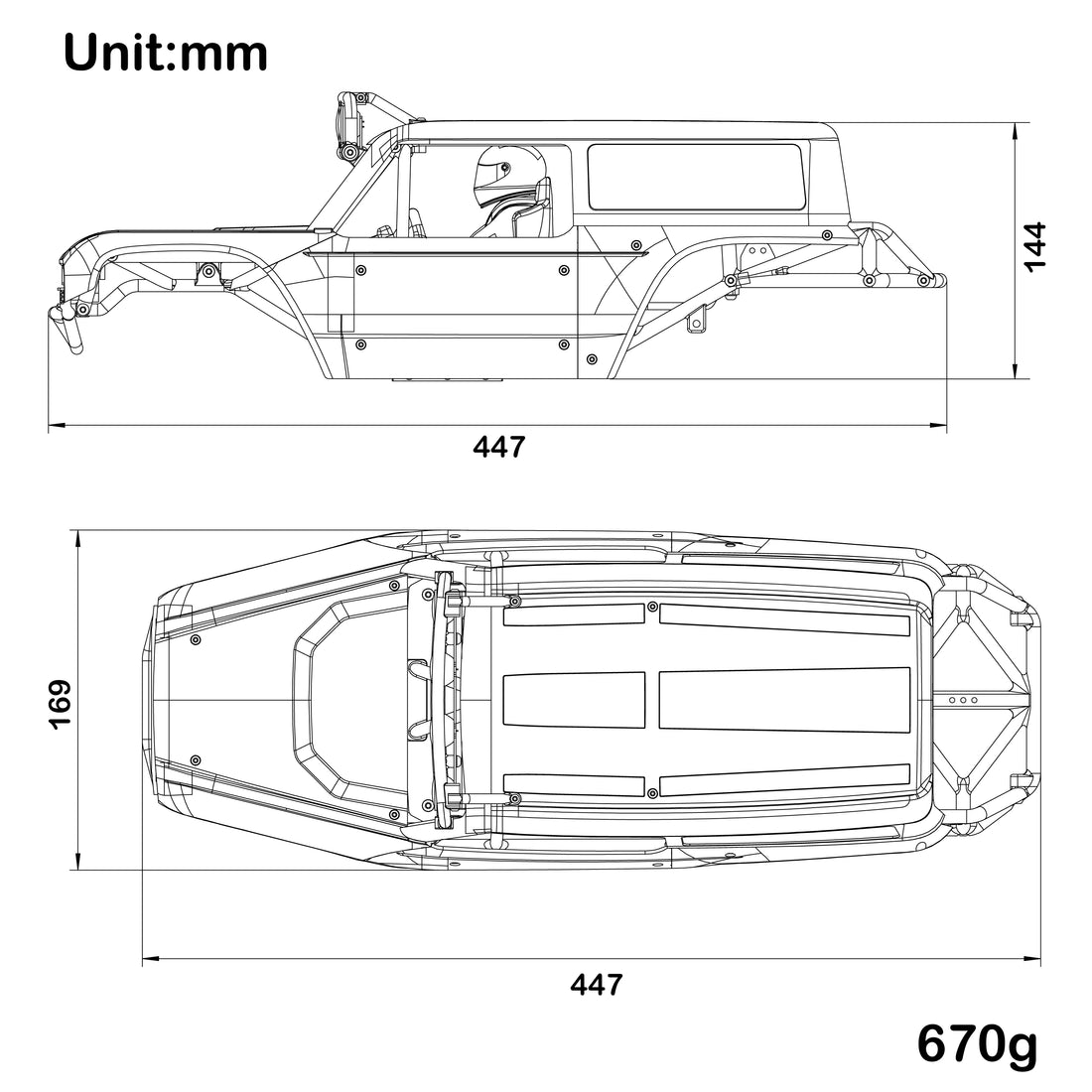 Blue MB10 Body ABS Shell Nylon Frame