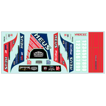 MEUS Racing Body Shell Stickers for MB18 Pro/MB24 Pro