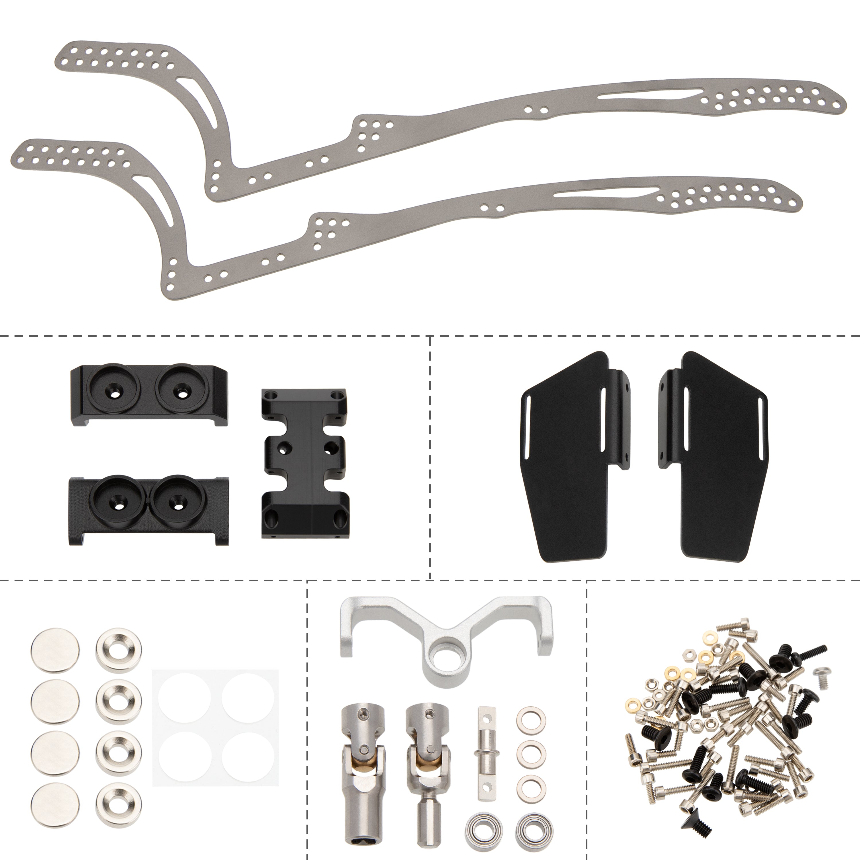 MEUS Racing Titanium LCG MD24 Chassis/ MD24 Dig Chassis Kit for Axial