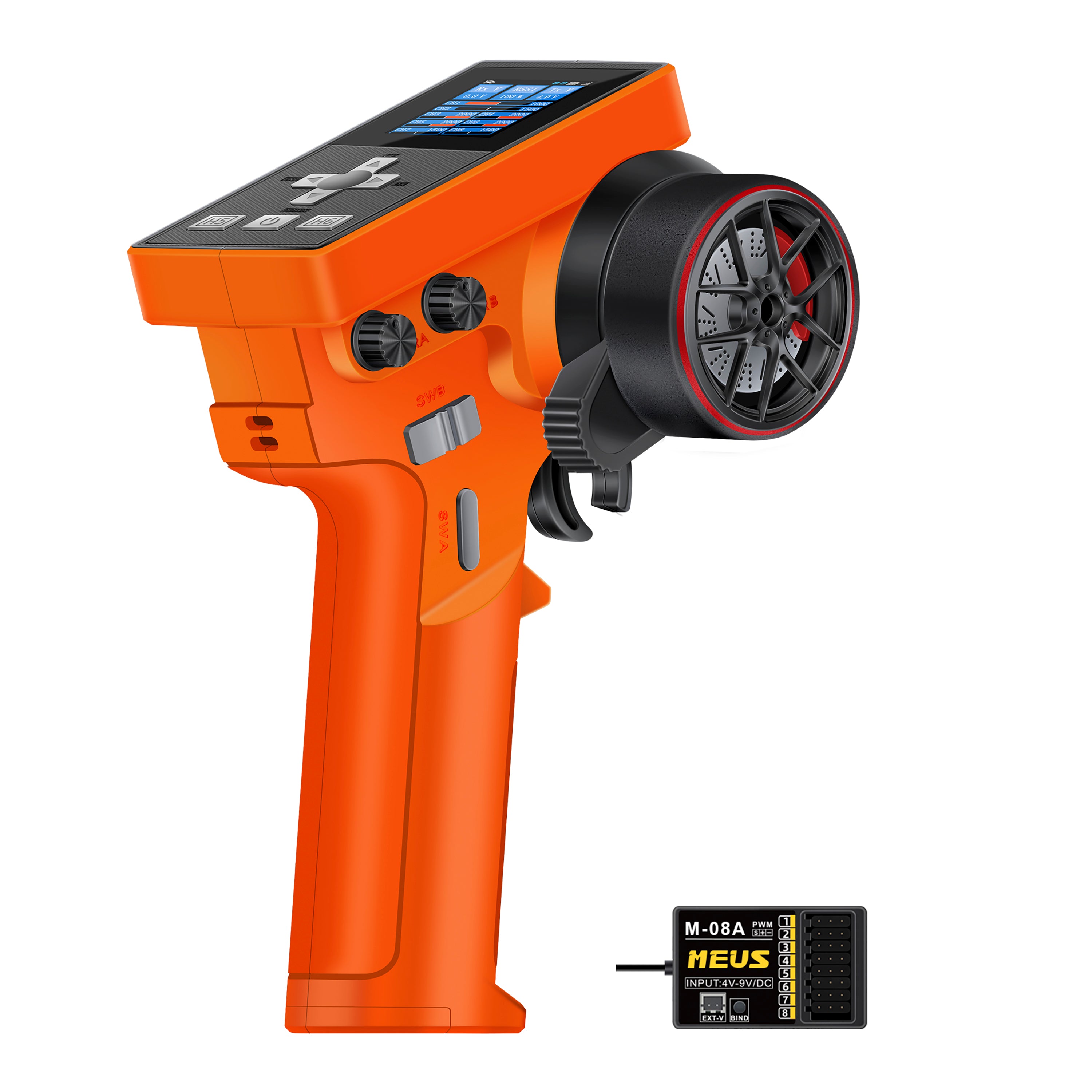 Meus Racing Rc MEUS Racing ME-8B RC Transmitter 8CH 2.4GHz & Receiver for 1/8 TRX4 1/