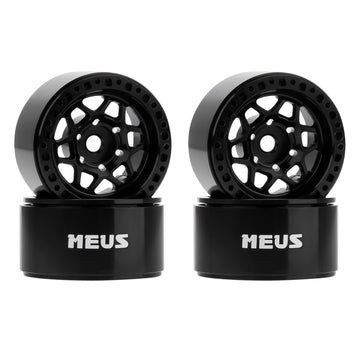 MEUS Racing 1.0-inch Aluminum Beadlock Wheels for 1/18 TRX4M 1/24 SCX24 AX24 FCX24  RC Crawlers