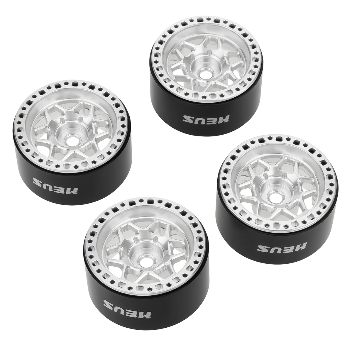 MW1001 silver 1.0-inch aluminum wheels
