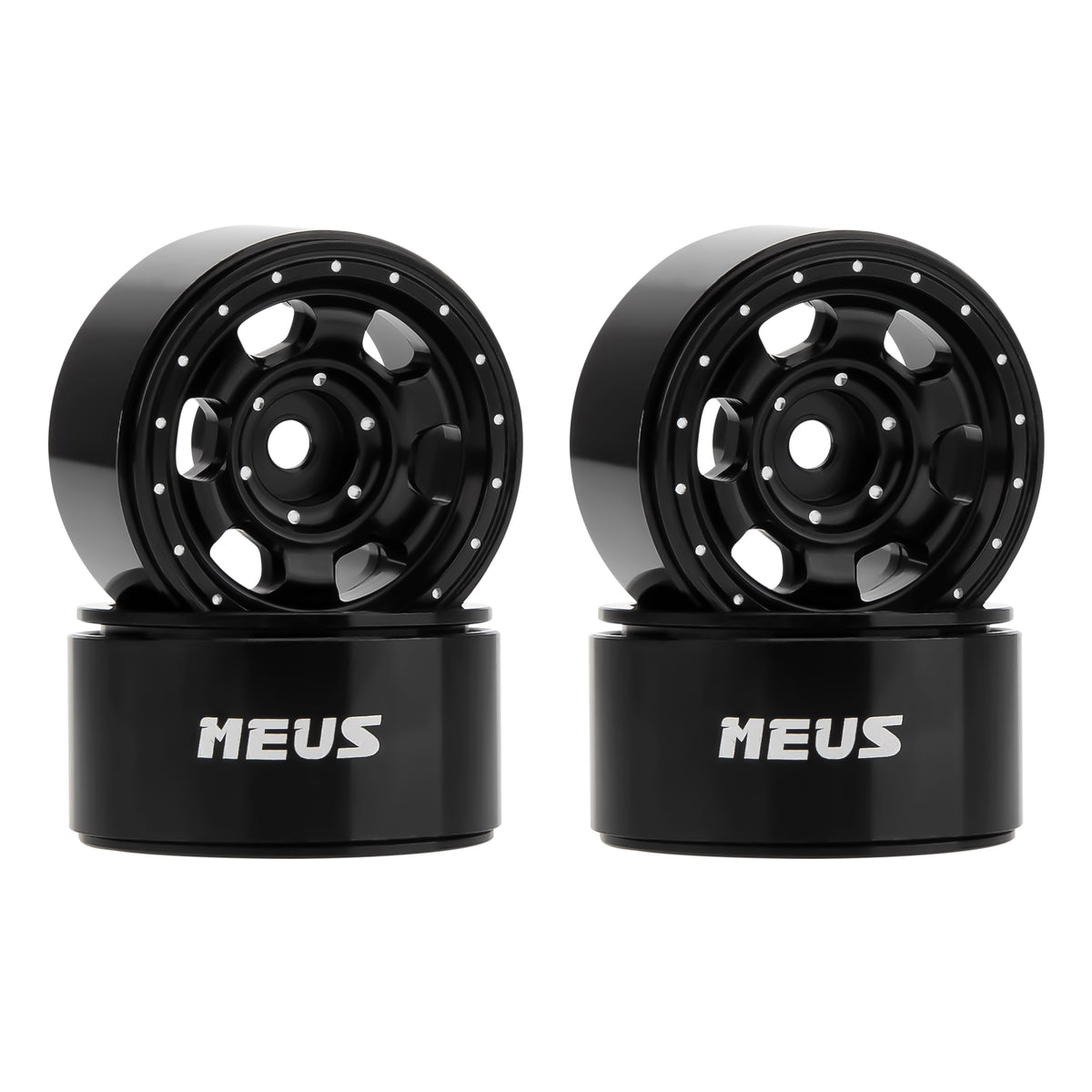 MW1002 Black 1.0-inch aluminum wheels