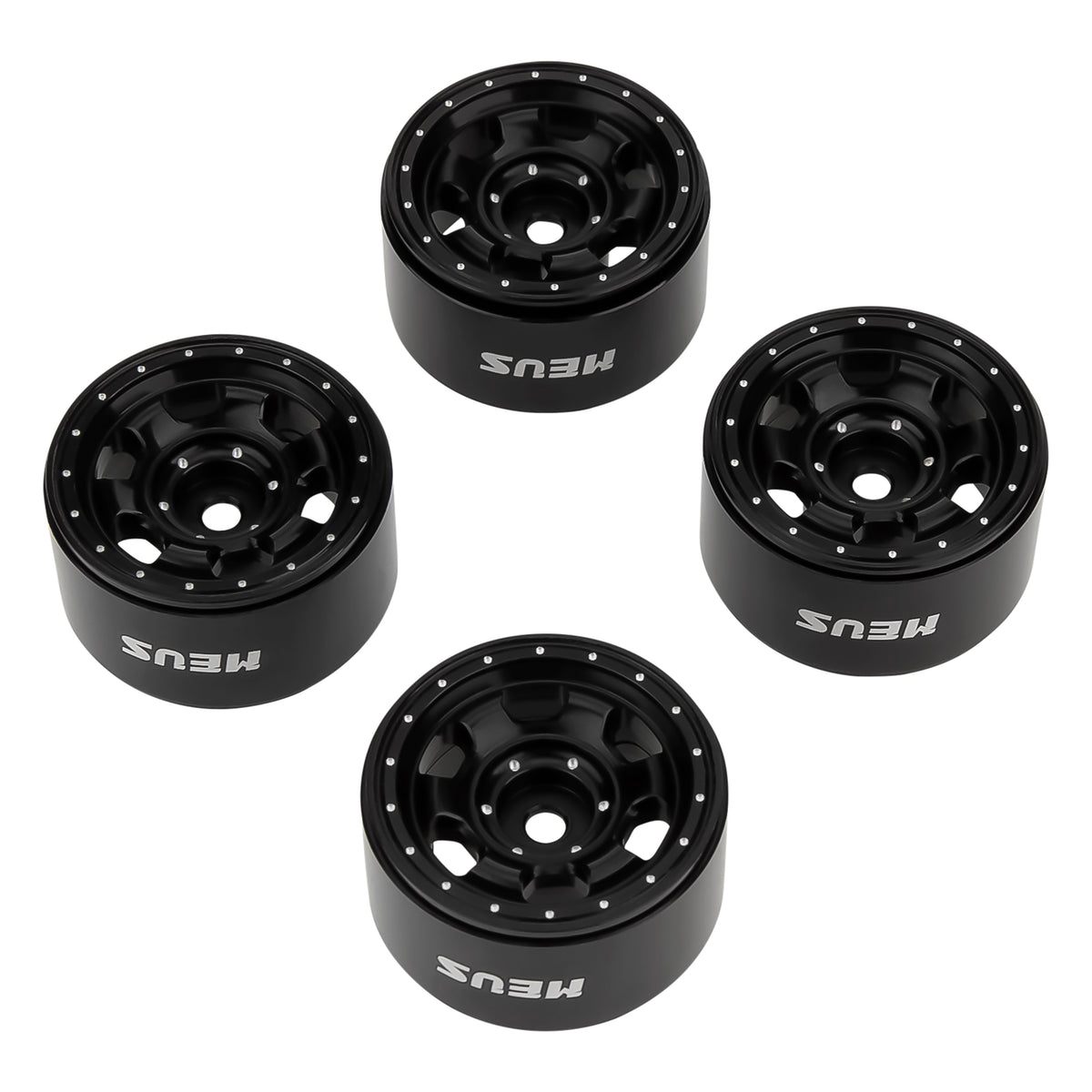 MW1002 Black 1.0-inch aluminum wheels