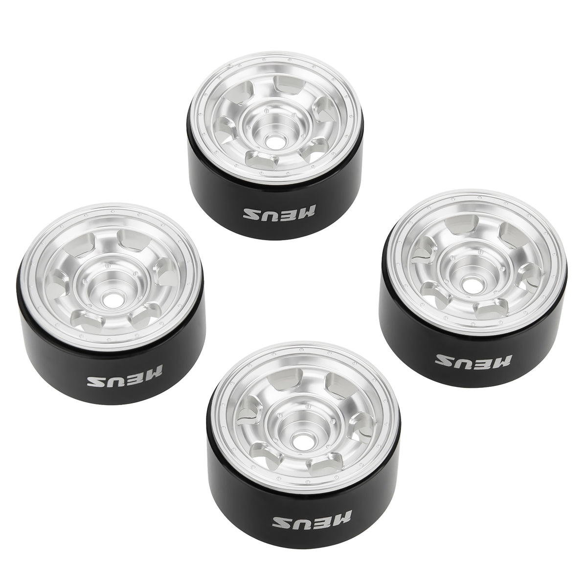 MW1002 Silver 1.0-inch aluminum wheels