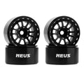 MW1003 Black 1.0-inch aluminum wheels