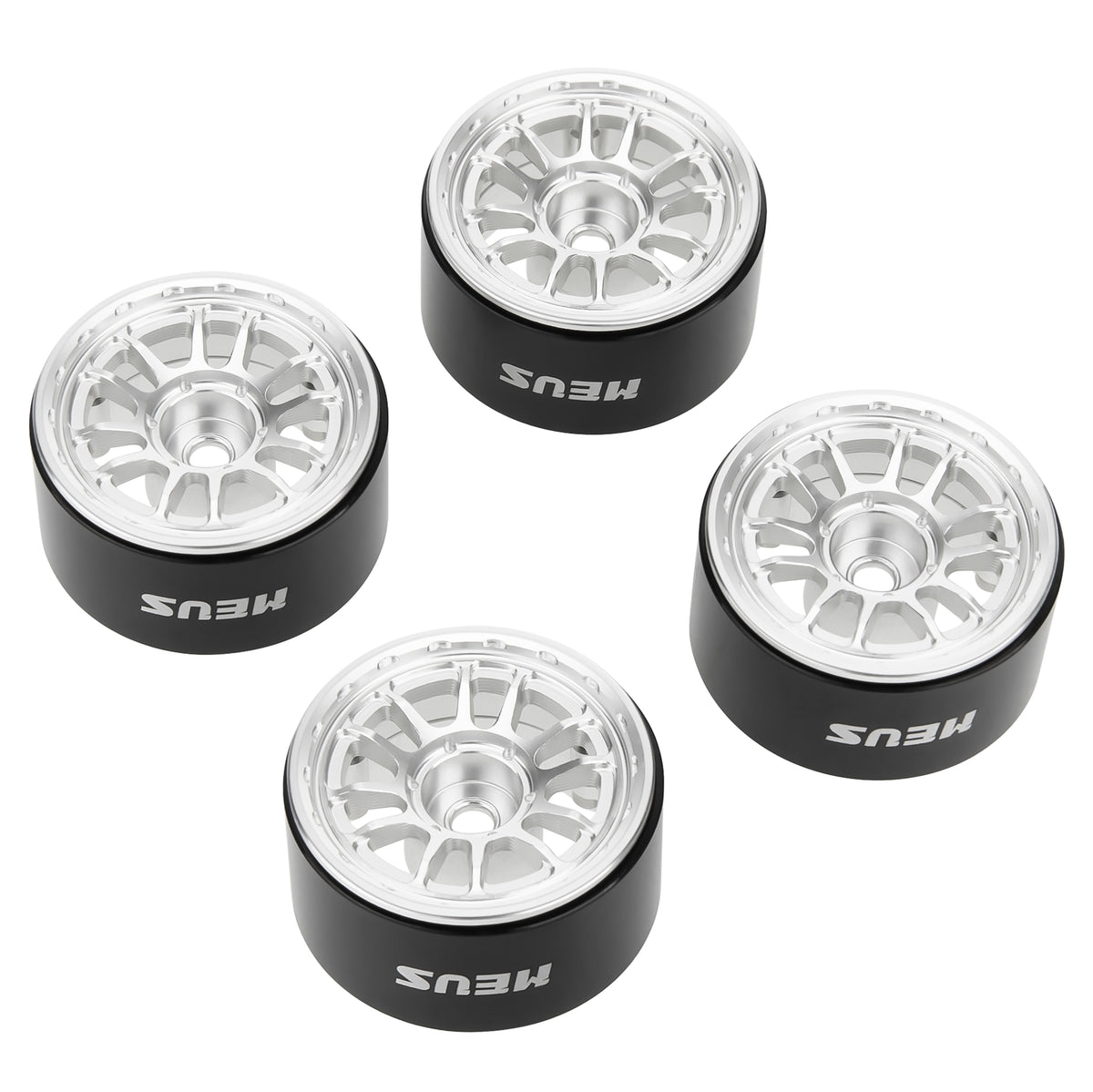 MW1003 Silver 1.0-inch aluminum wheels