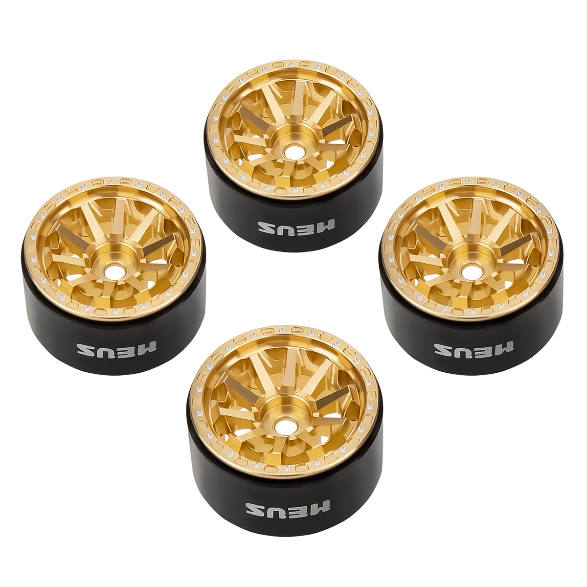 MW1004 Gold 1.0-inch aluminum wheels