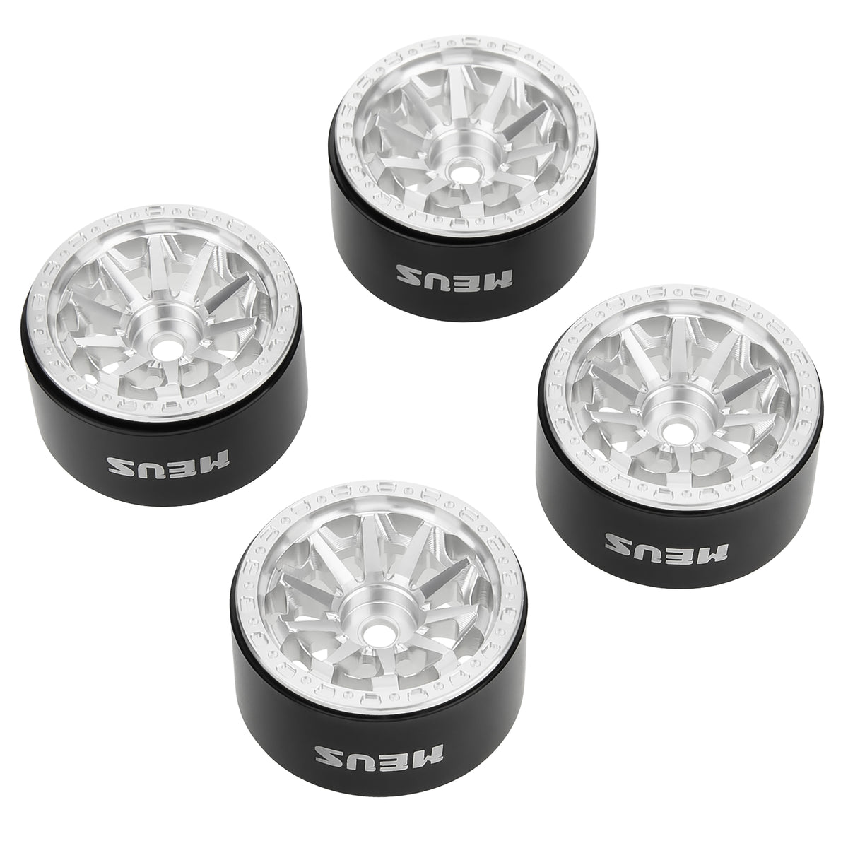 MW1004 Silver 1.0-inch aluminum wheels
