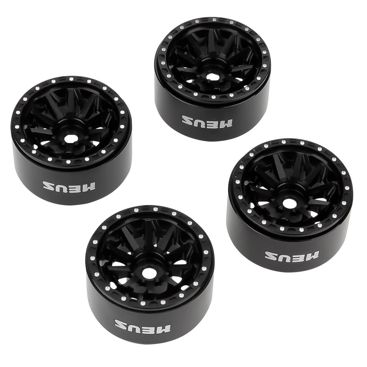 MW1004 black 1.0-inch aluminum wheels