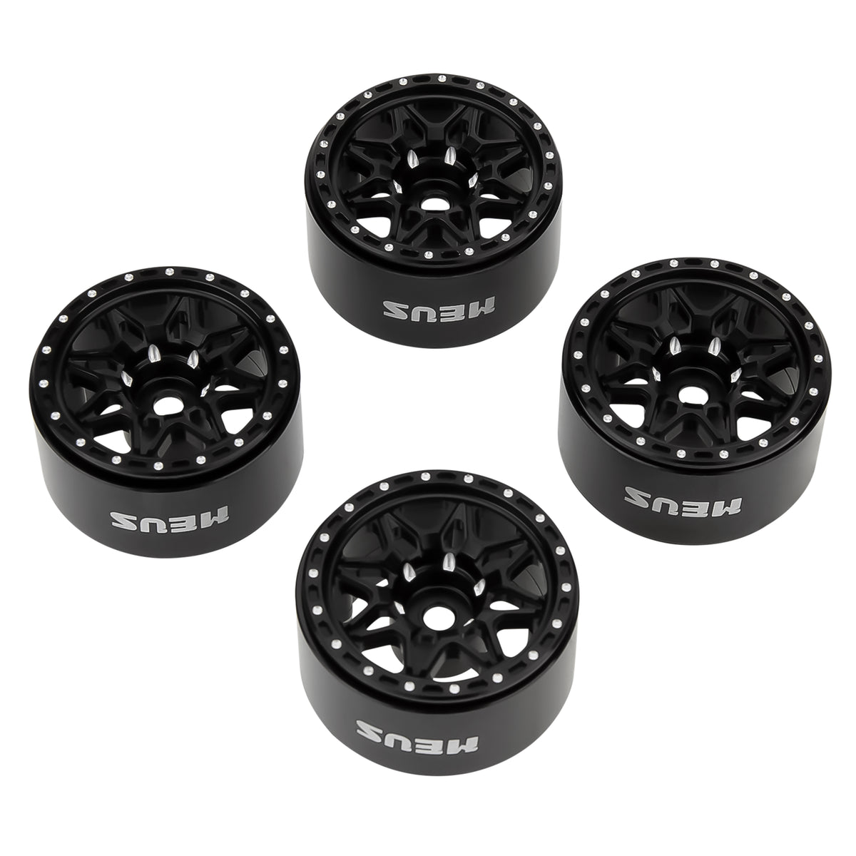 MW1006 Black 1.0-inch aluminum wheels