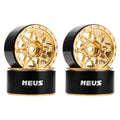 MW1006 gold 1.0-inch aluminum wheels