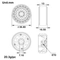 MW1304 1.3-Inch Beadlock Wheel size