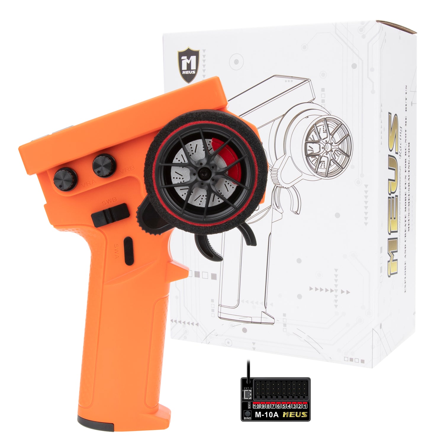 MEUS Racing ME-10B RC Transmitter 8CH 2.4GHz & Receiver with Coach Mod