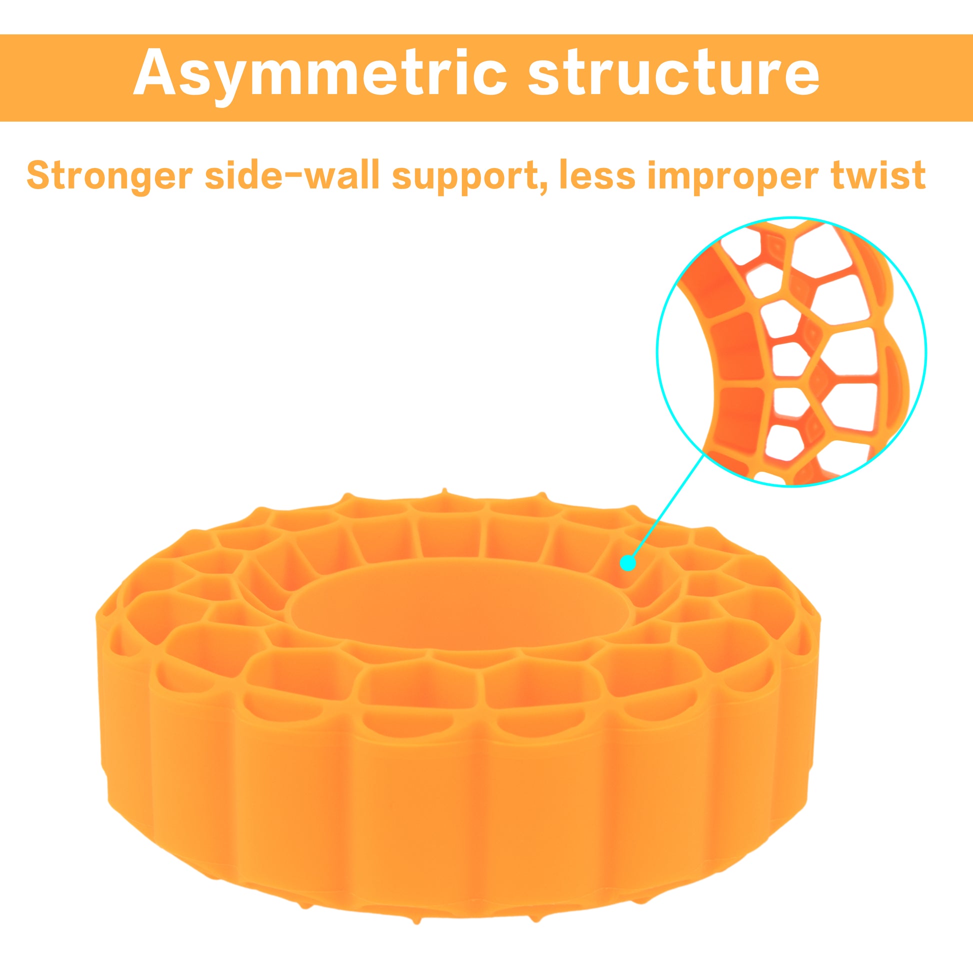 Orange Soft Silicone Rubber Inserts for 1.9-Inch mud terrain tires