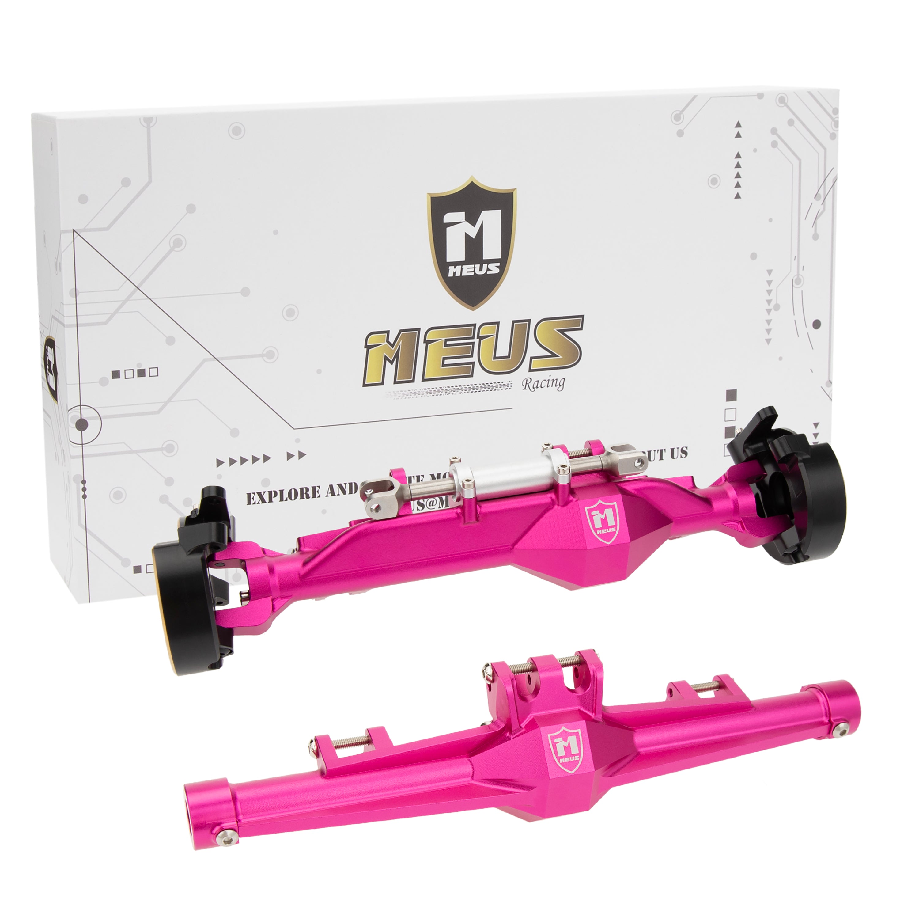 MEUS Racing Metal H10 Optic Straight Front Rear Axles Housings for