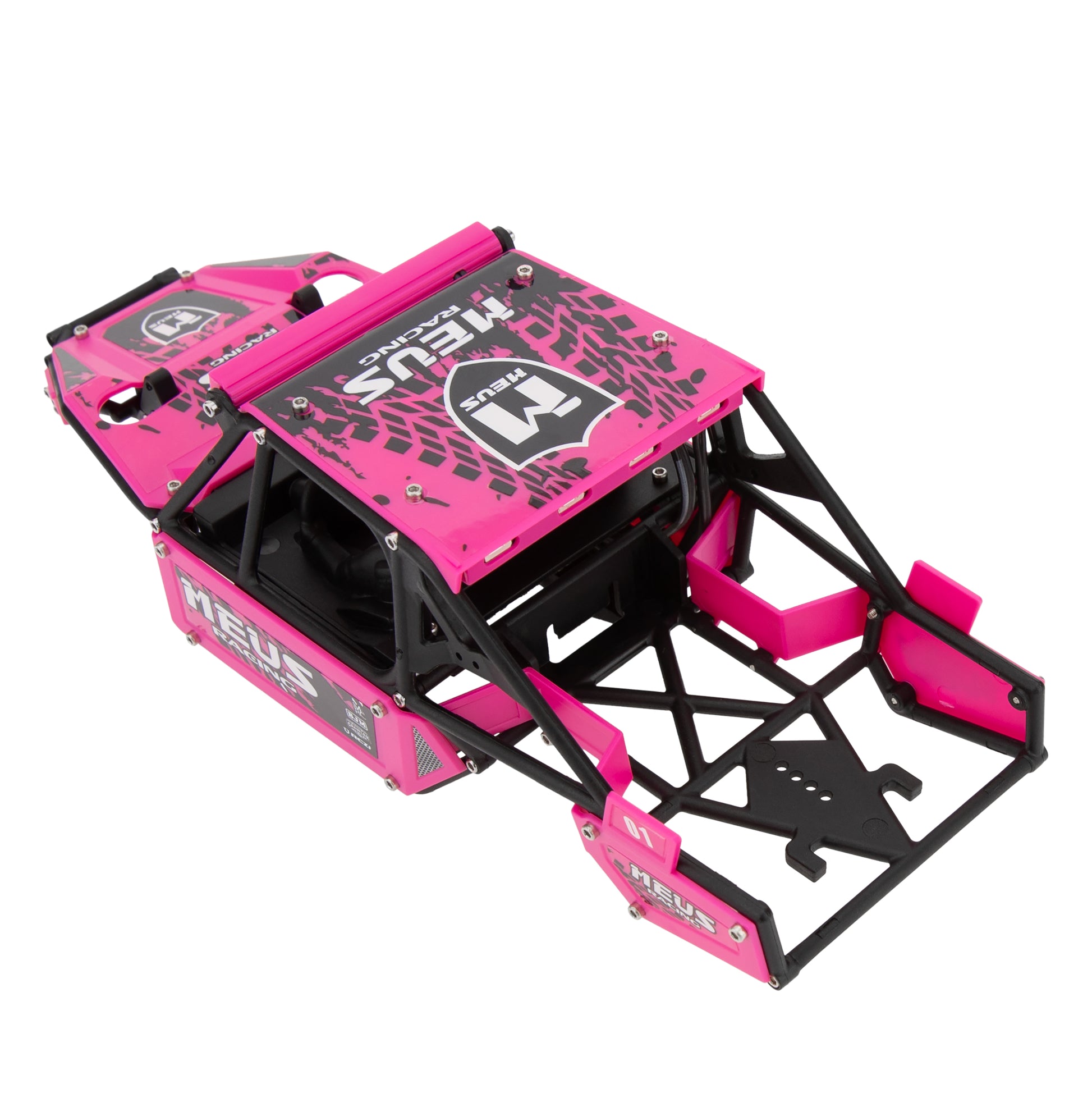 Pink SCX24 Mantis Roll Cage Chassis Body Shell