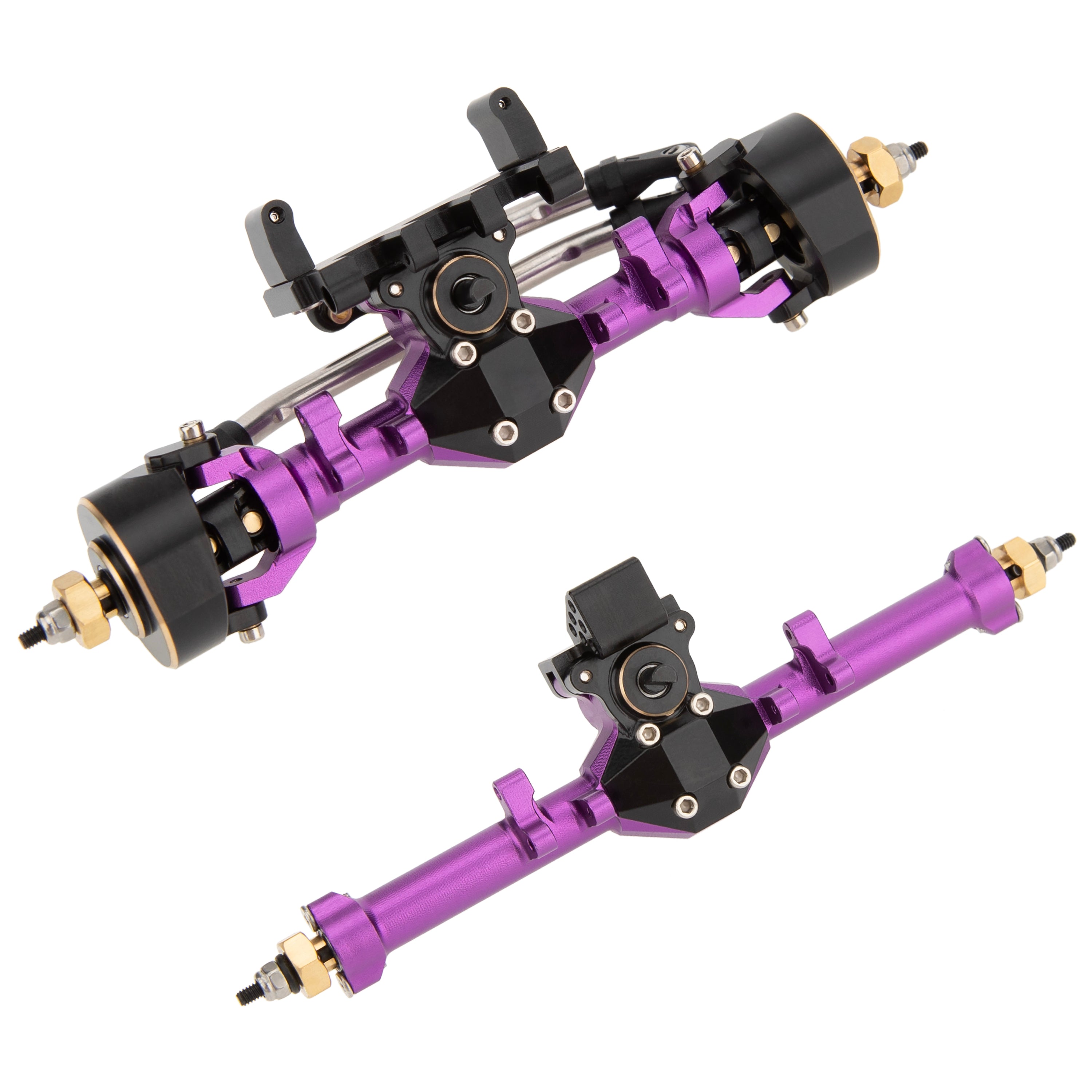 MEUS Racing SCX24 Metal V1 Isokinetic Front and Rear Axles with 3-Sect